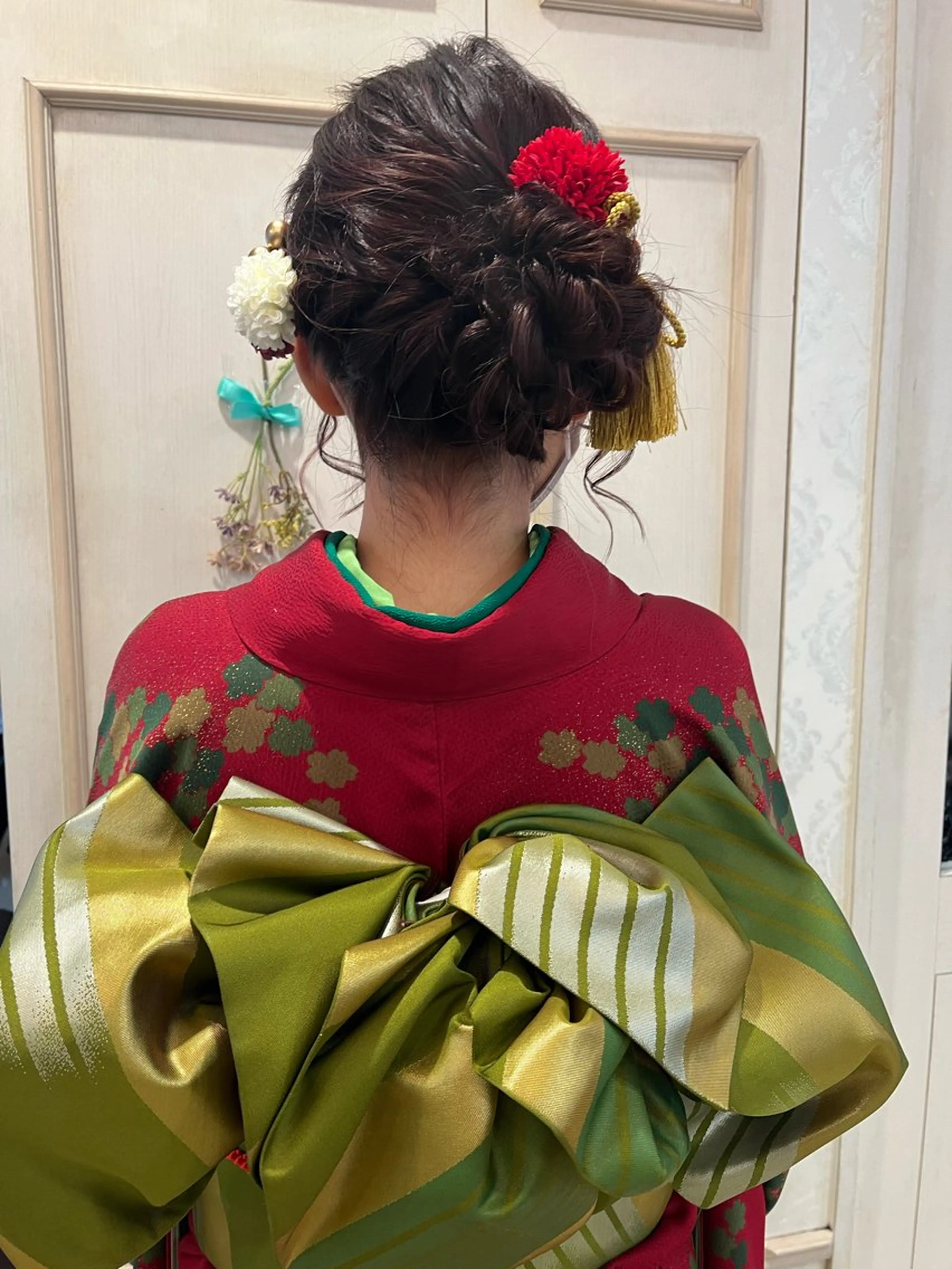 セミロング ヘアアレンジ 成人式 透明感カラー/ 髪質改善/ストレートのその他イメージ