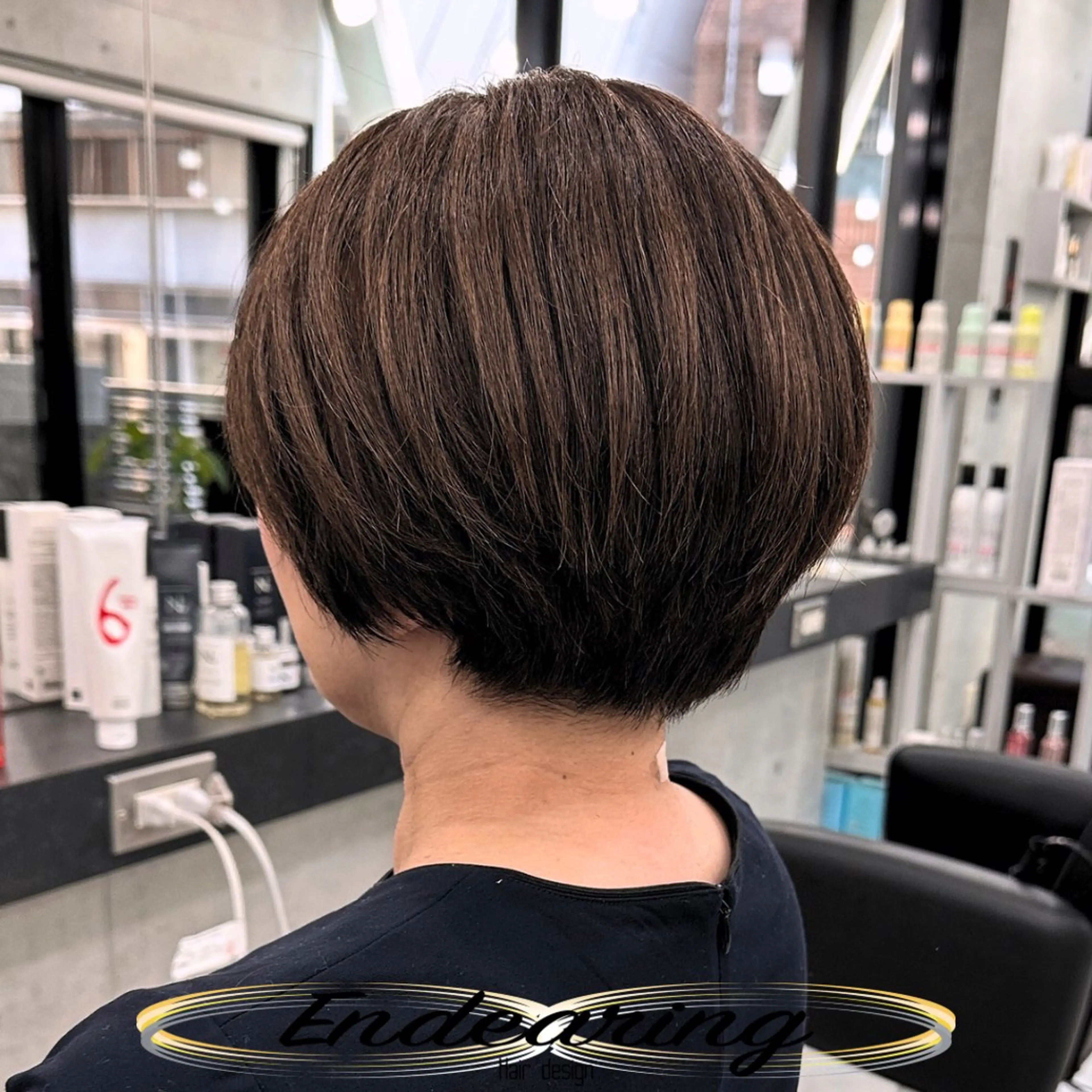 カラー 透明感カラー ダークグレー ボブ カット ヘアカラー Endearing 銀座/レイヤーカットのヘアスタイル