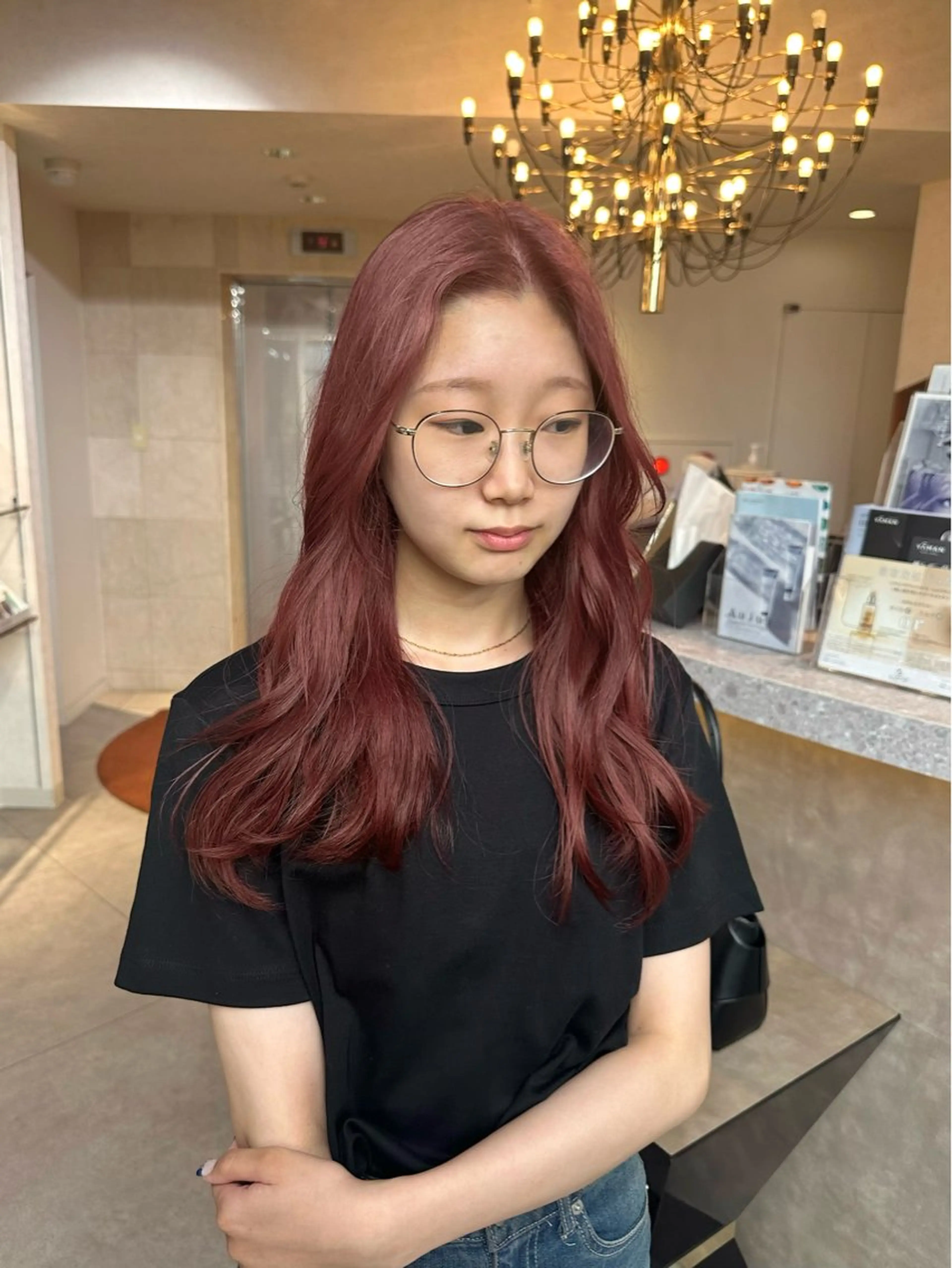 ロング カラー 韓国/レイヤー/ 透明感🩶ひかる🩶のヘアスタイル