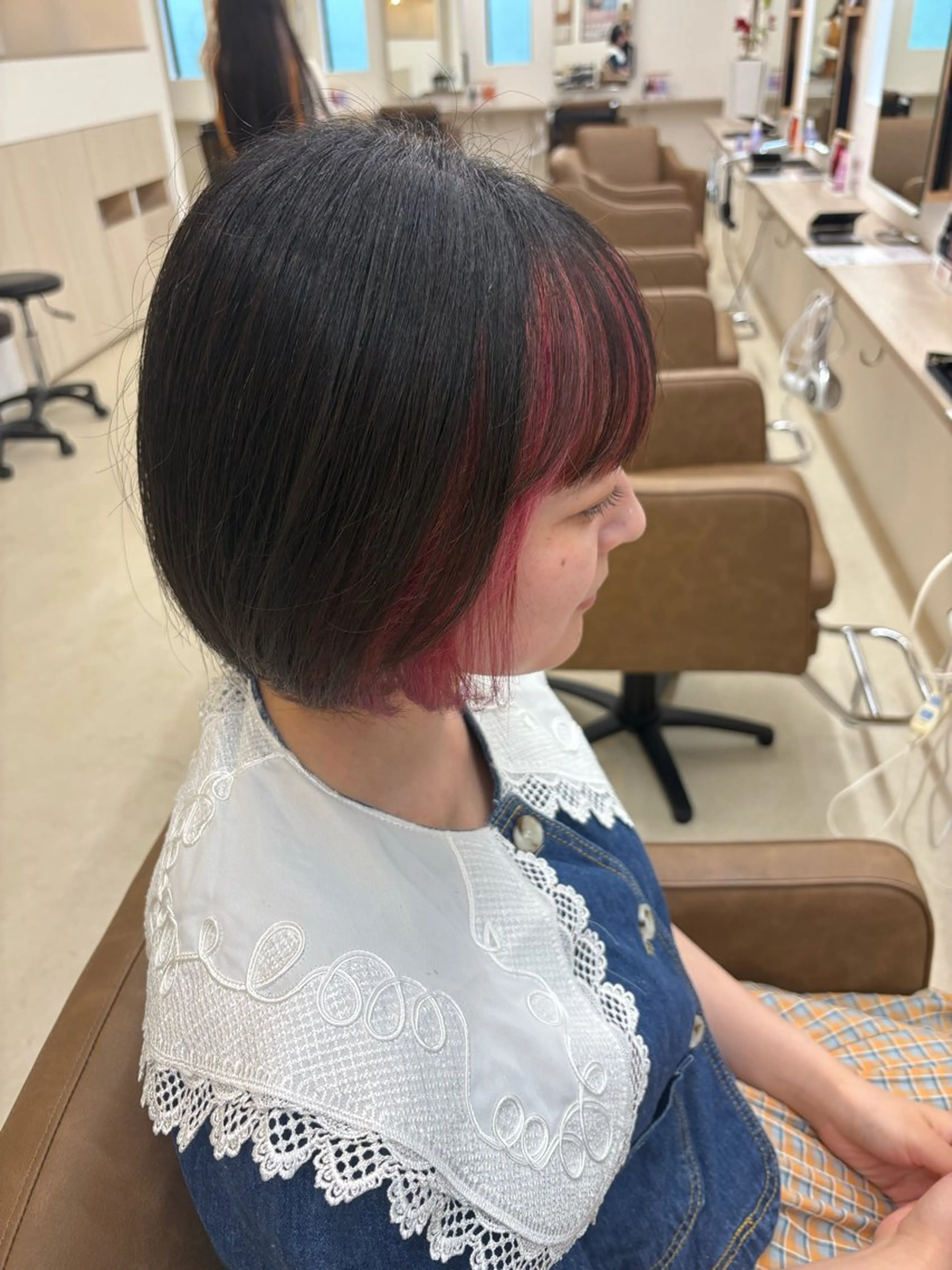 カラー ルプラボウ すぎやまみほのヘアスタイル