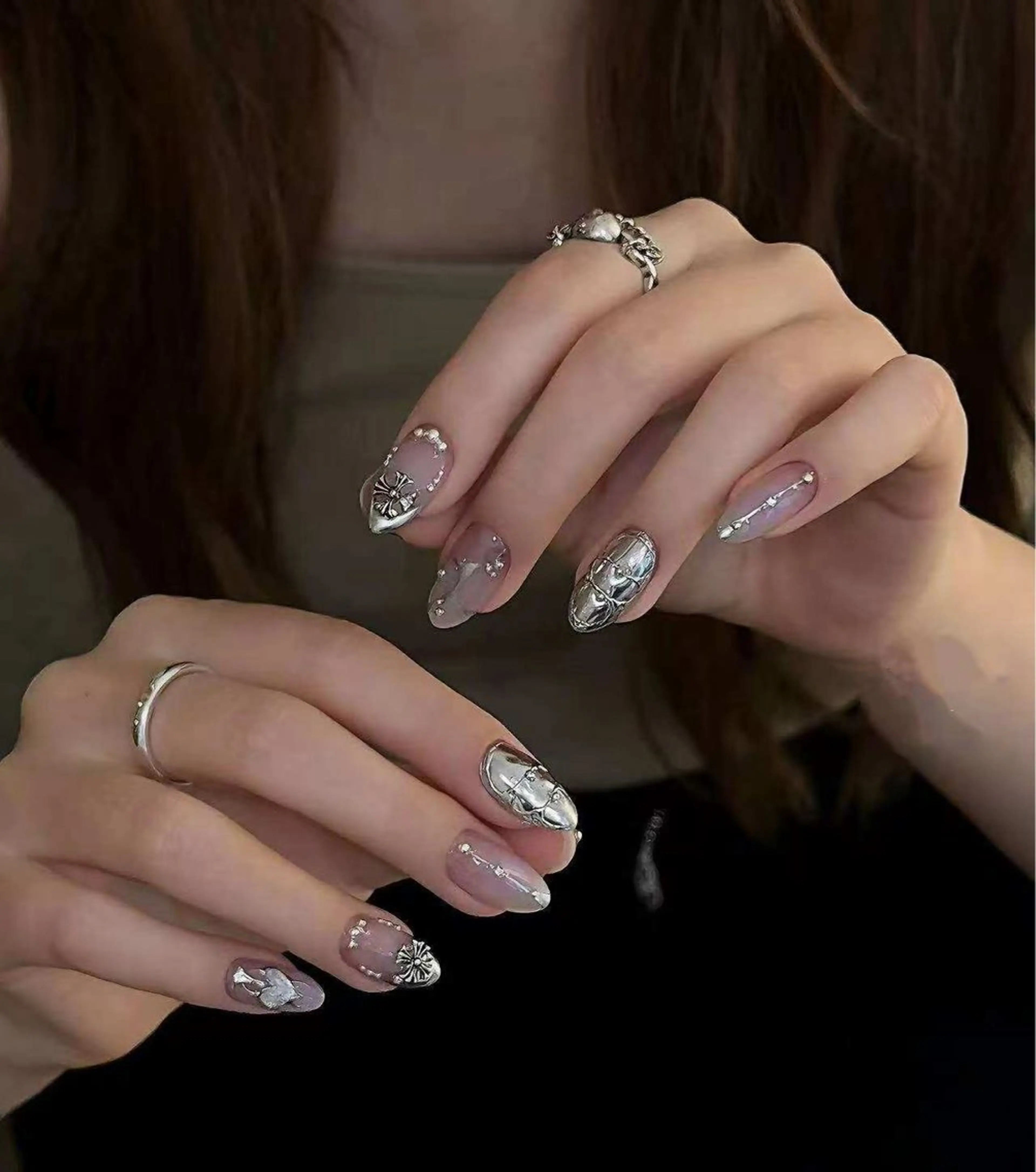 ネイル オーロラネイル フラワーネイル フットネイル フレンチネイル ジェルネイル ハンドネイル BabyYouMi ねねのネイルデザイン