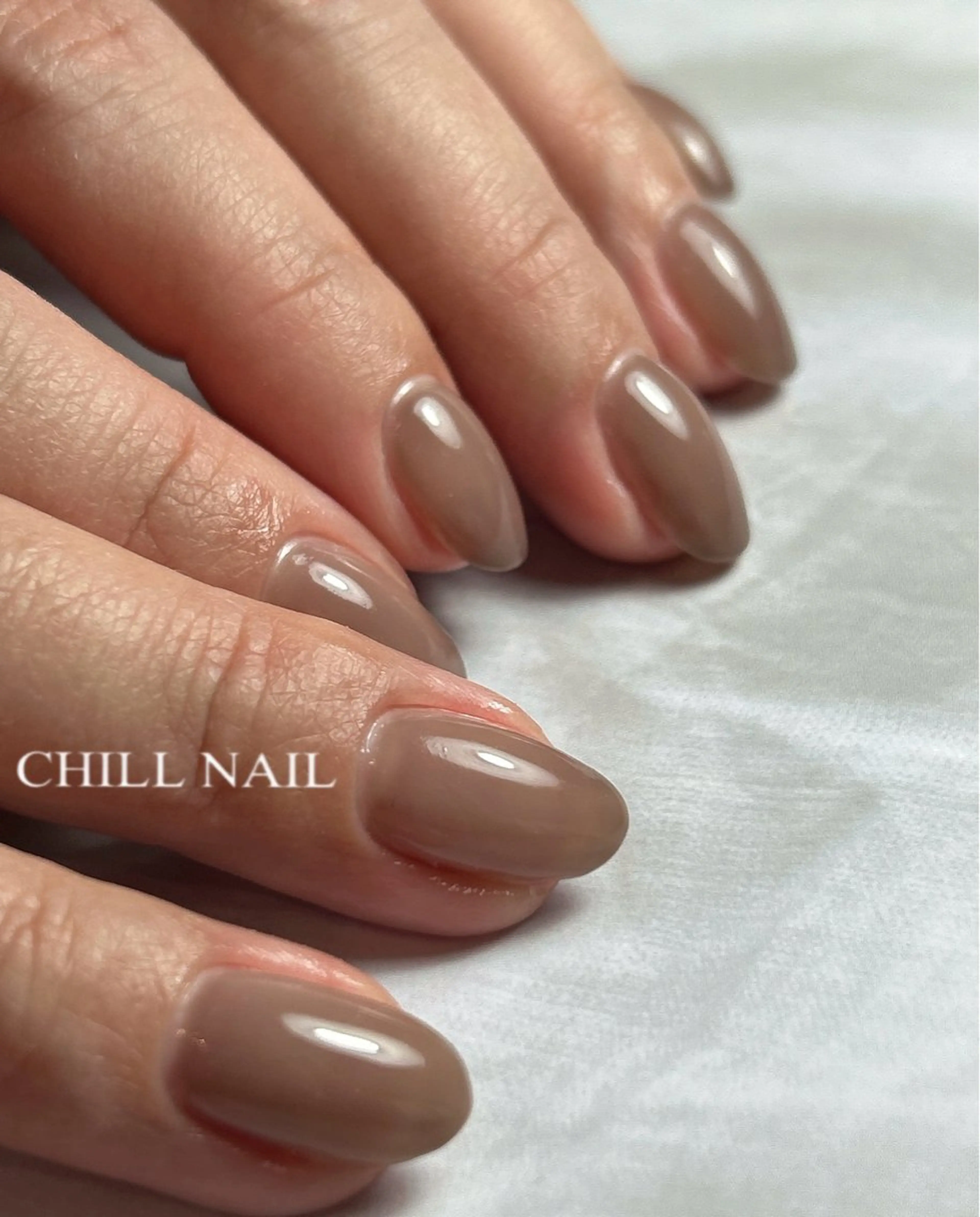 ネイル ブラウン ハンドネイル CHILL NAILのネイルデザイン