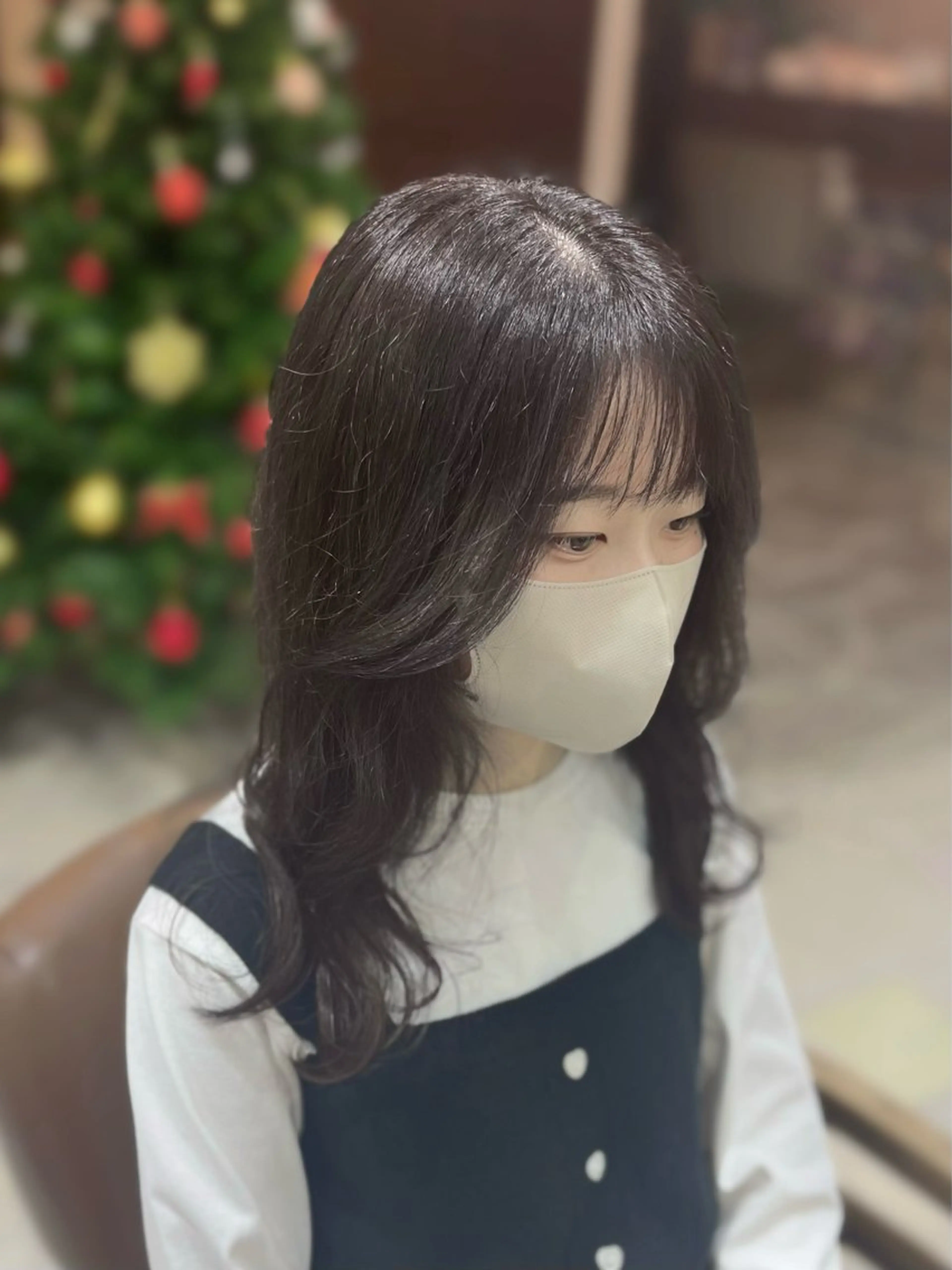 セミロング くびれヘア 顔周りカット カット ヘアカラー トリートメント 透明感カラー／ 艶感カラー／RAMUのヘアスタイル