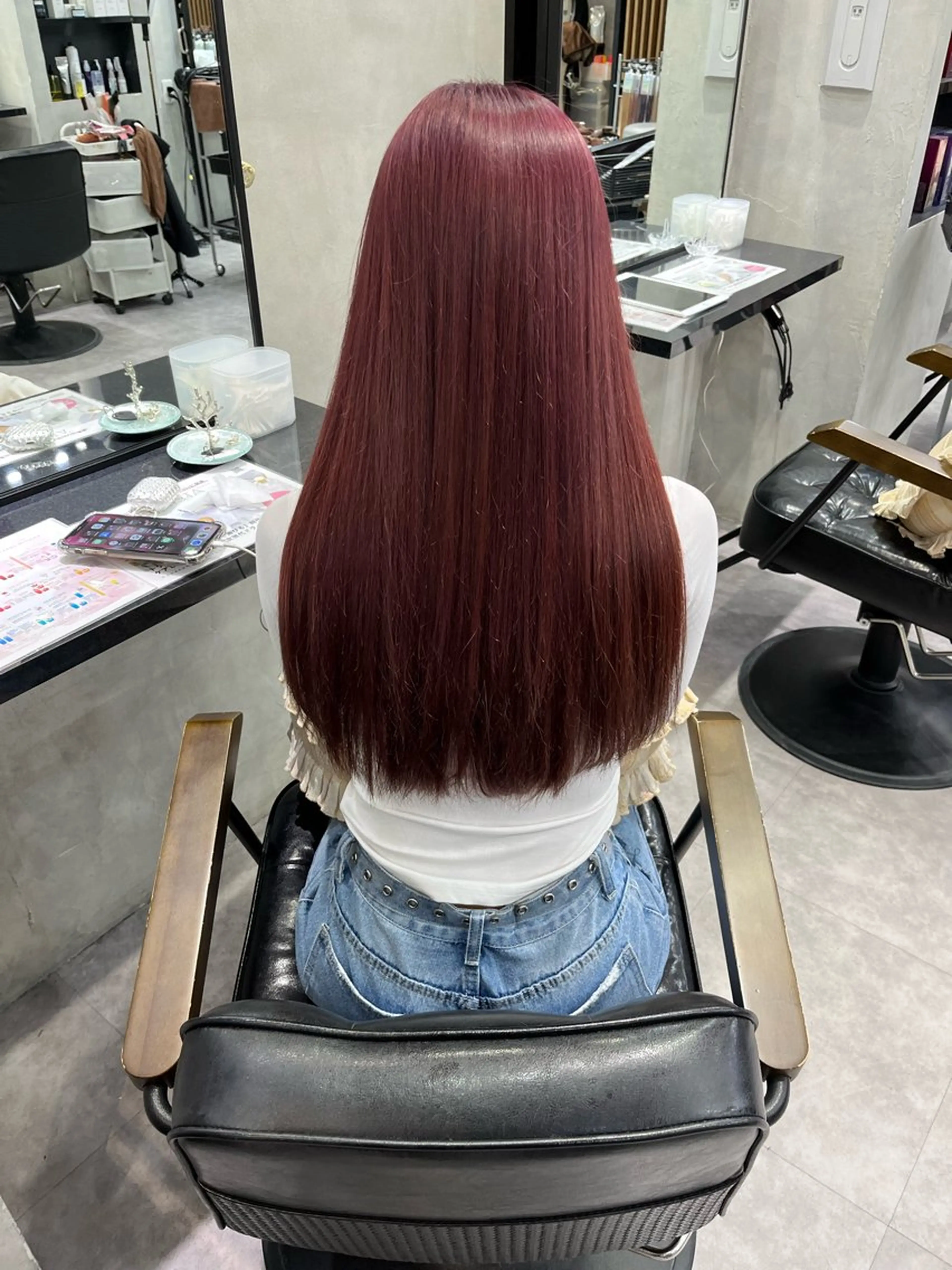 セミロング 濱川響太レディース カットモデルのヘアスタイル