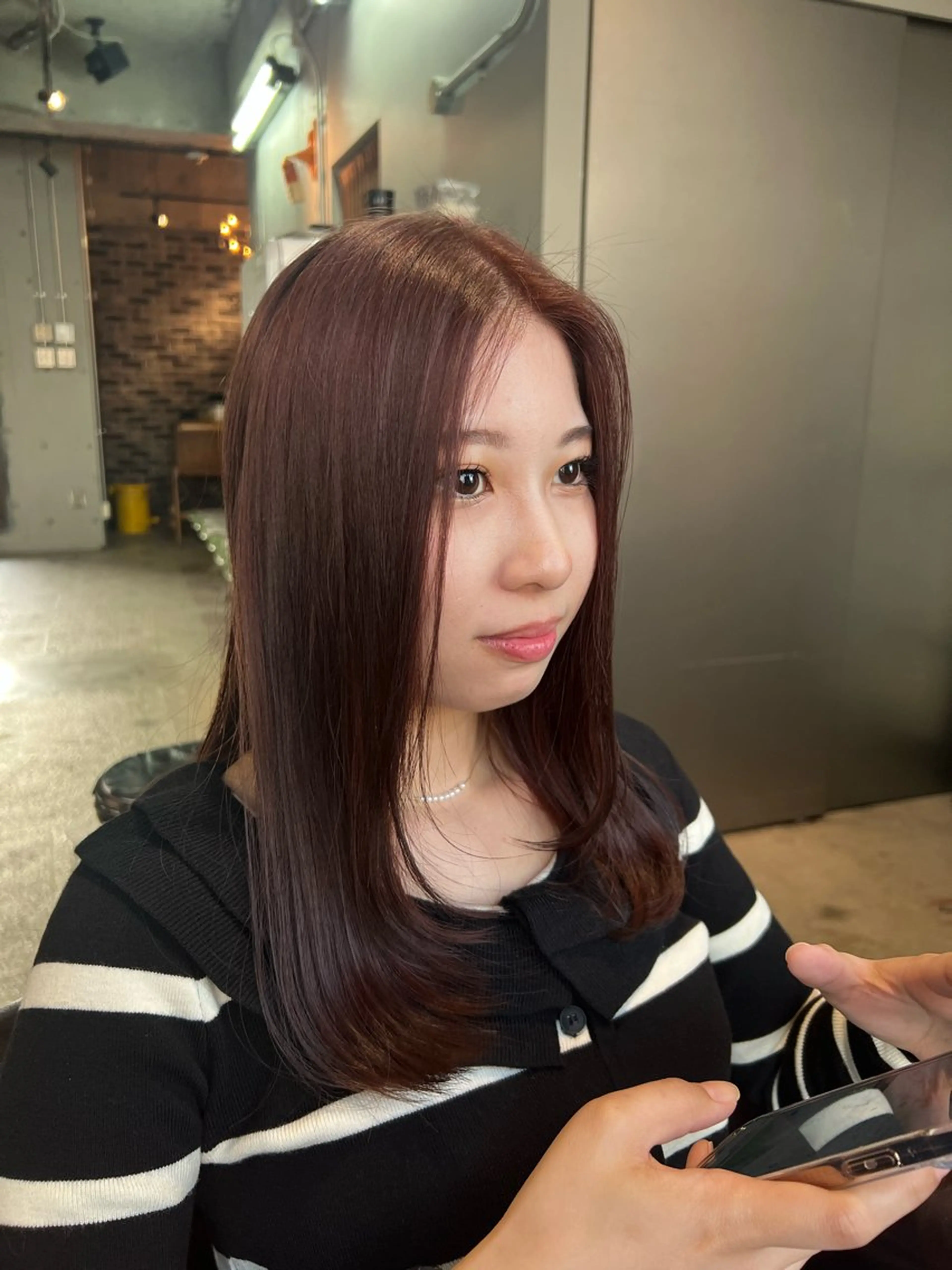 セミロング カラー ブラウンカラー ピンクカラー ピンクブラウン 顔周りカット レイヤーカット カット ヘアカラー トリートメント 似合わせ×美髪改善✨ Yutoのヘアスタイル