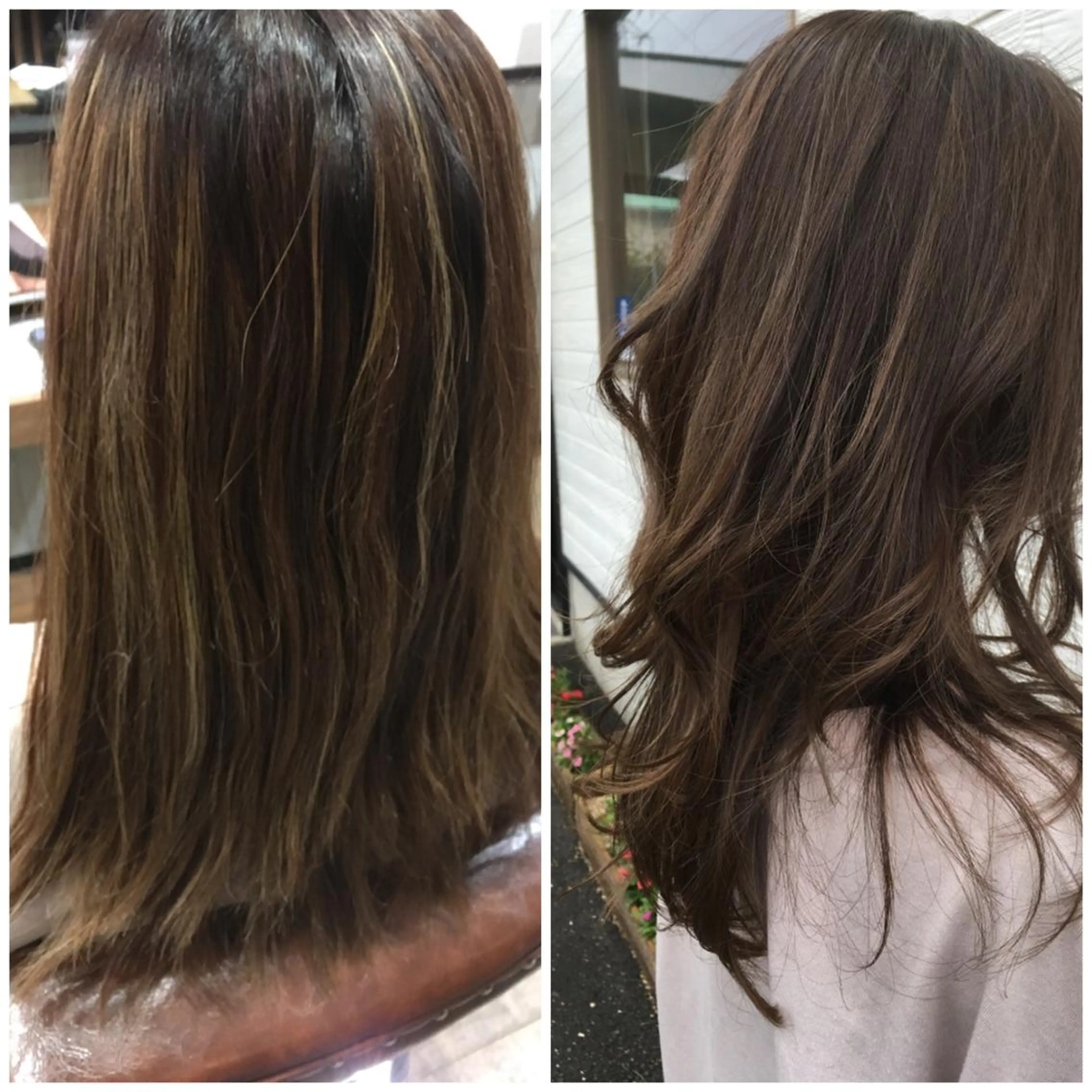 ロング カラー ビヨウシツトリコ よねたにみなのヘアスタイル