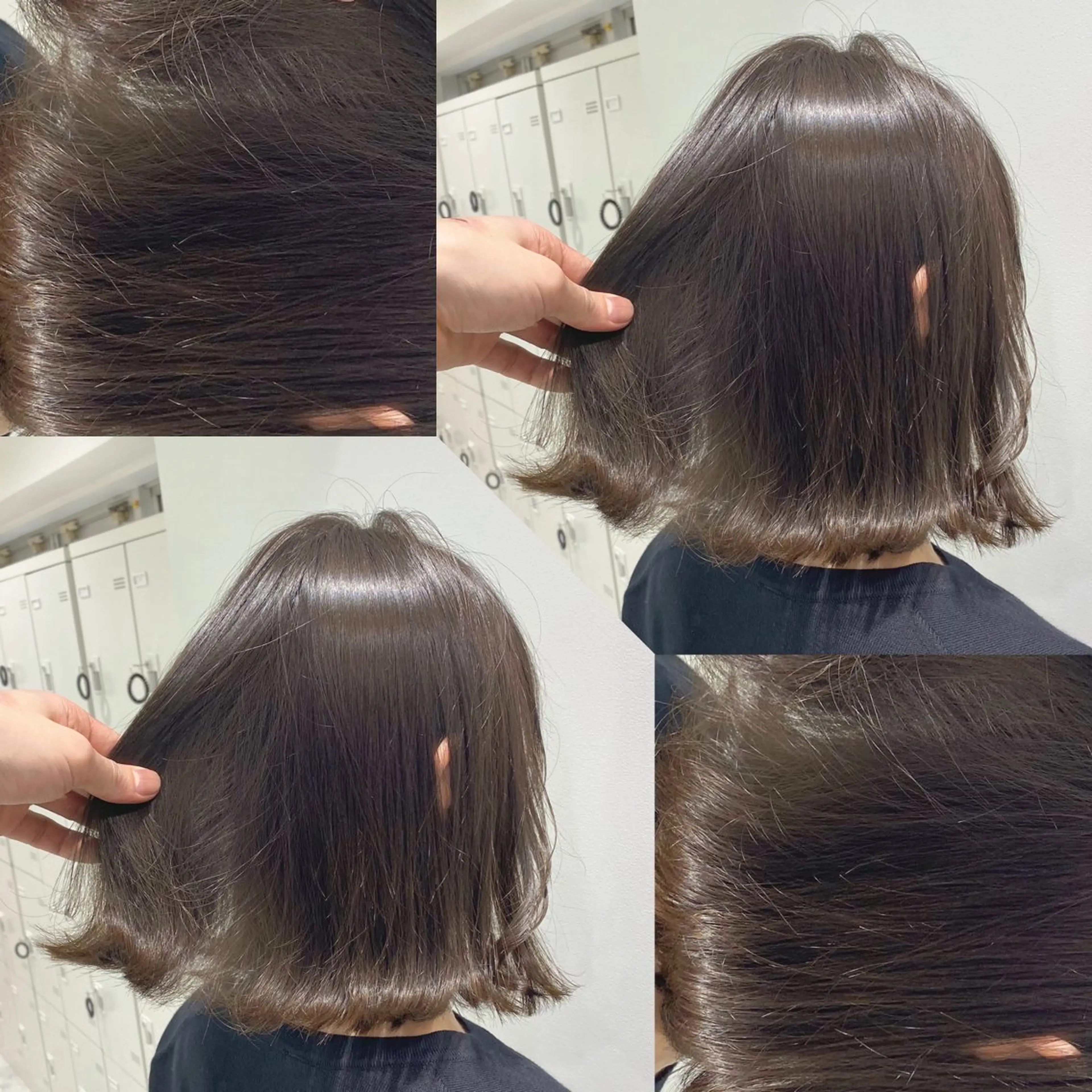 セミロング カラー ヘアアレンジ ヘアカラー トリートメント 韓国風ベージュ🤎 赤みなし🌿横浜🤎のヘアスタイル