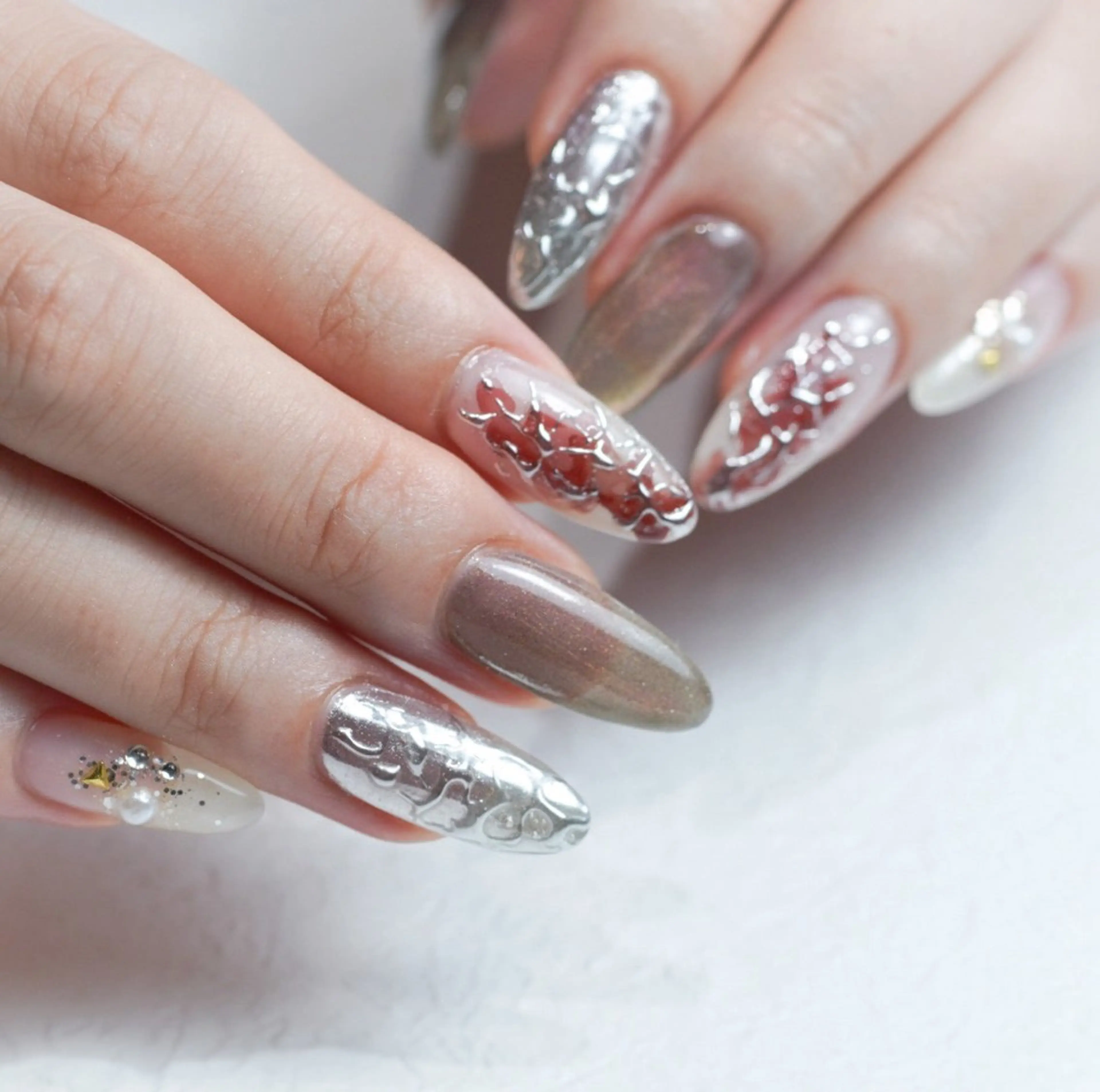 ロング ハンドネイル Re nail所属・Re nailのネイルデザイン