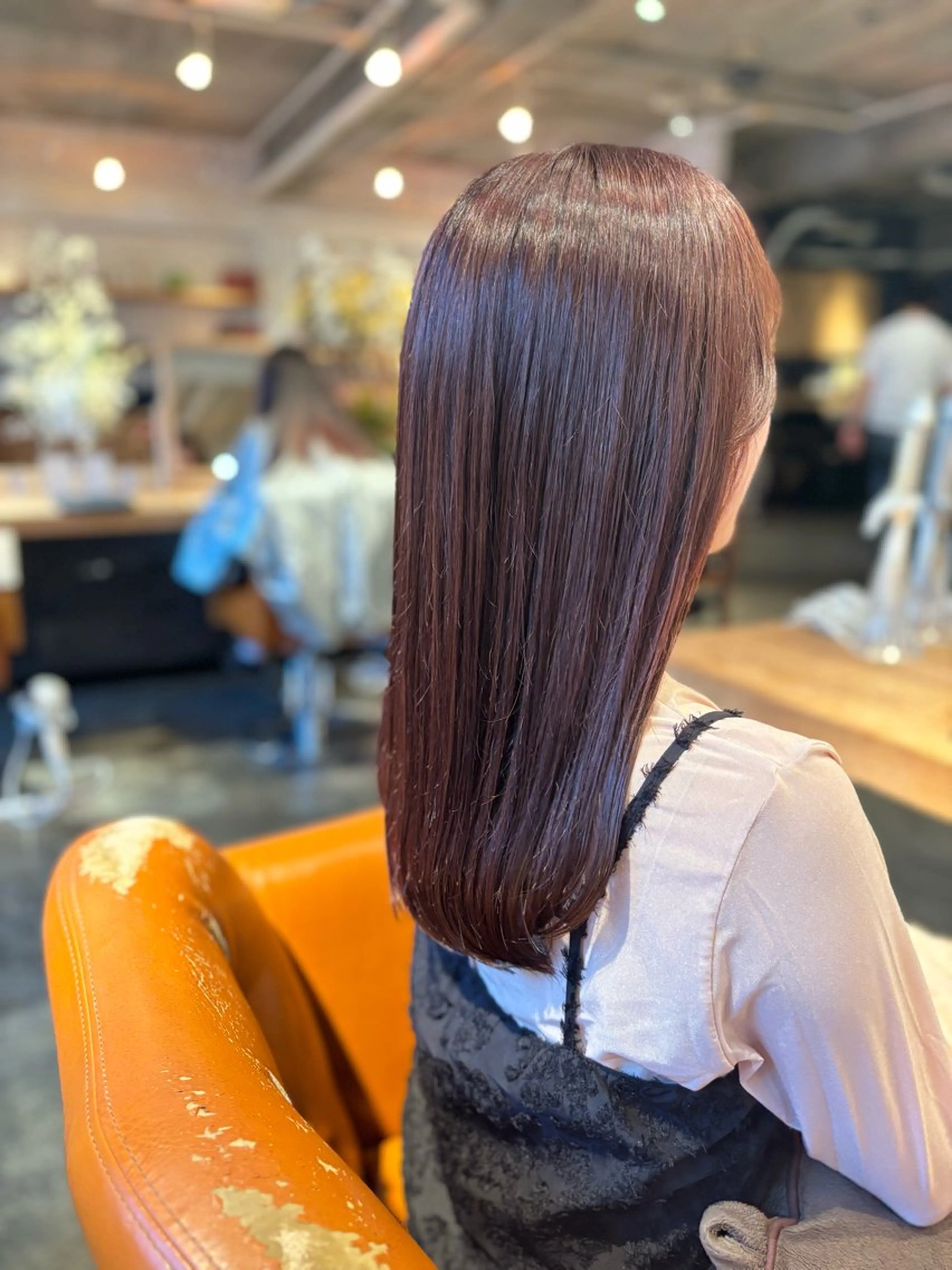 ロング カラー トリートメント 髪質改善カラー ブラウン🤎YUMEのヘアスタイル