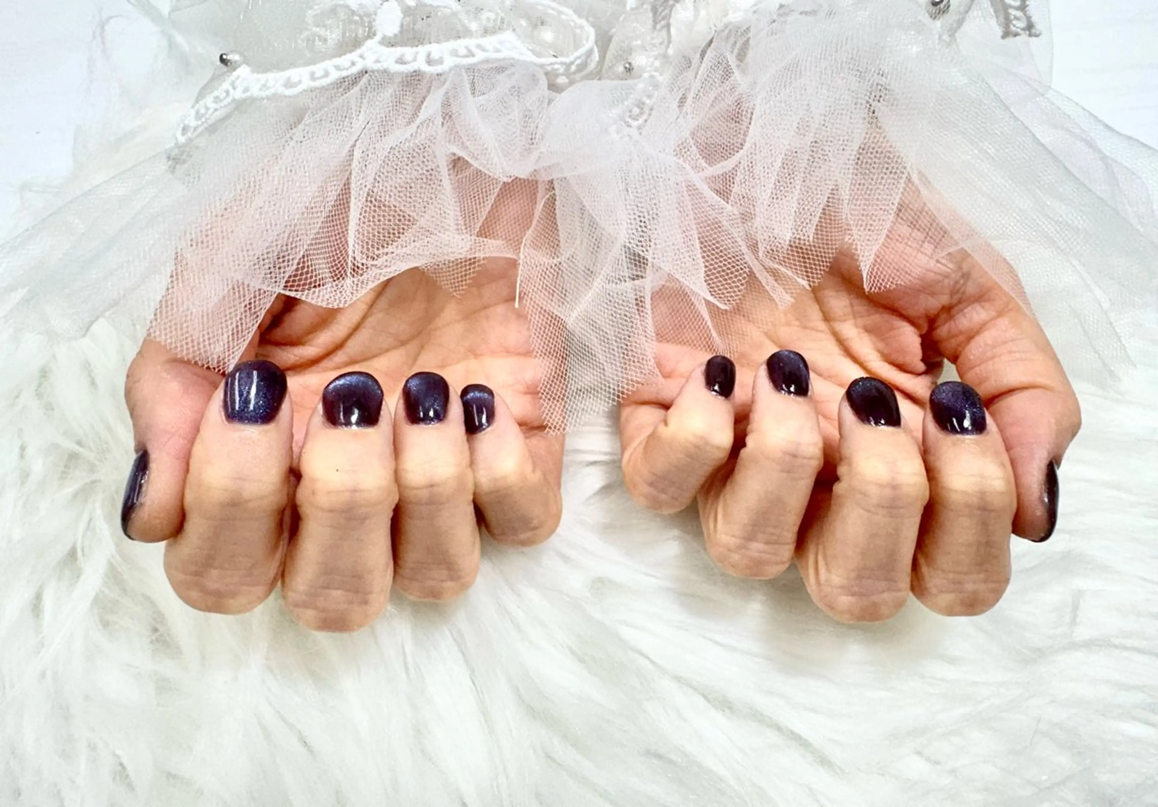 ネイル フレンチネイル マグネットネイル マグネットワンカラー ワンカラーネイル ラスターネイル shioriのネイルデザイン