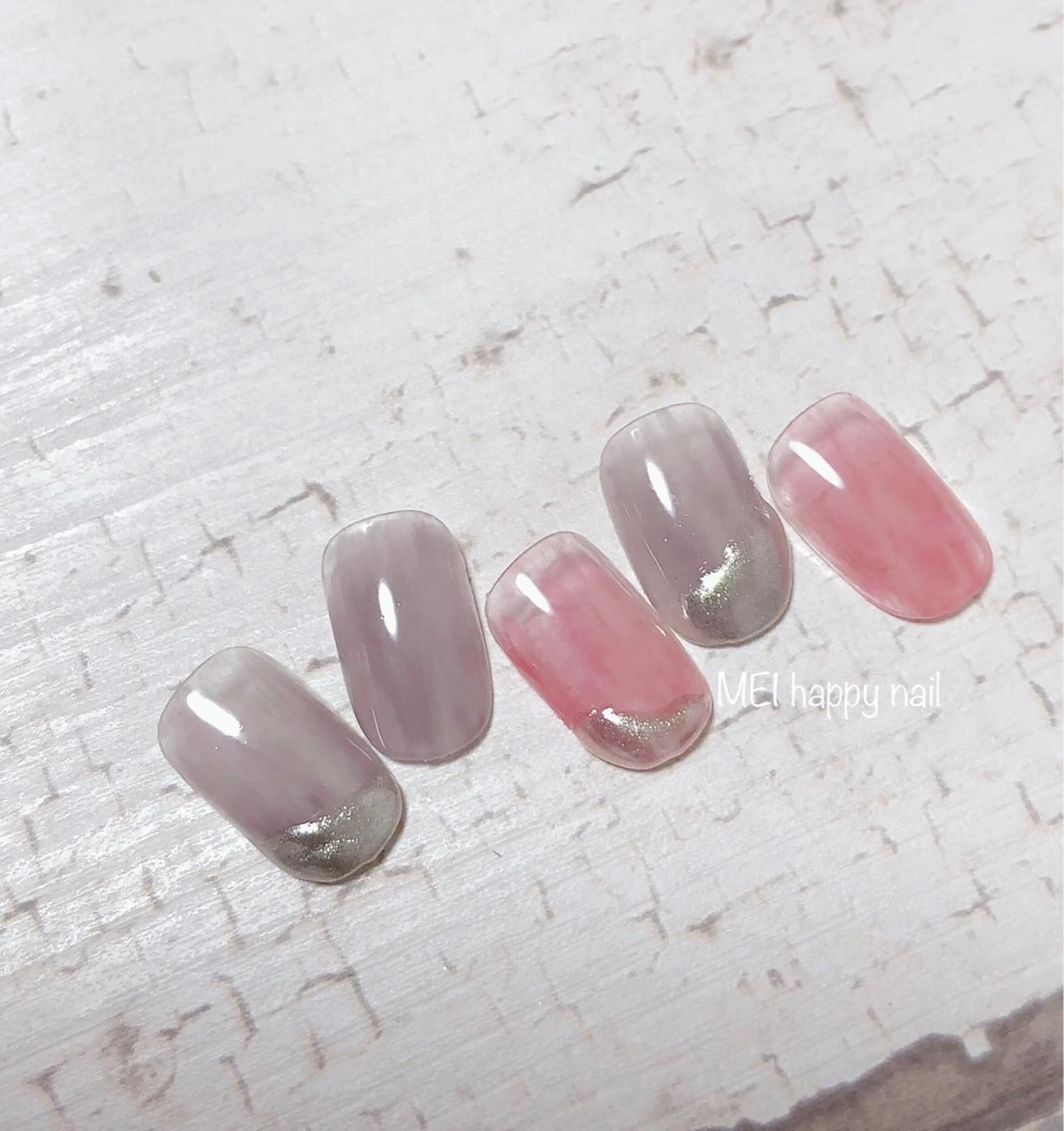 ネイル 北浦和 自爪育成ケアのネイルデザイン