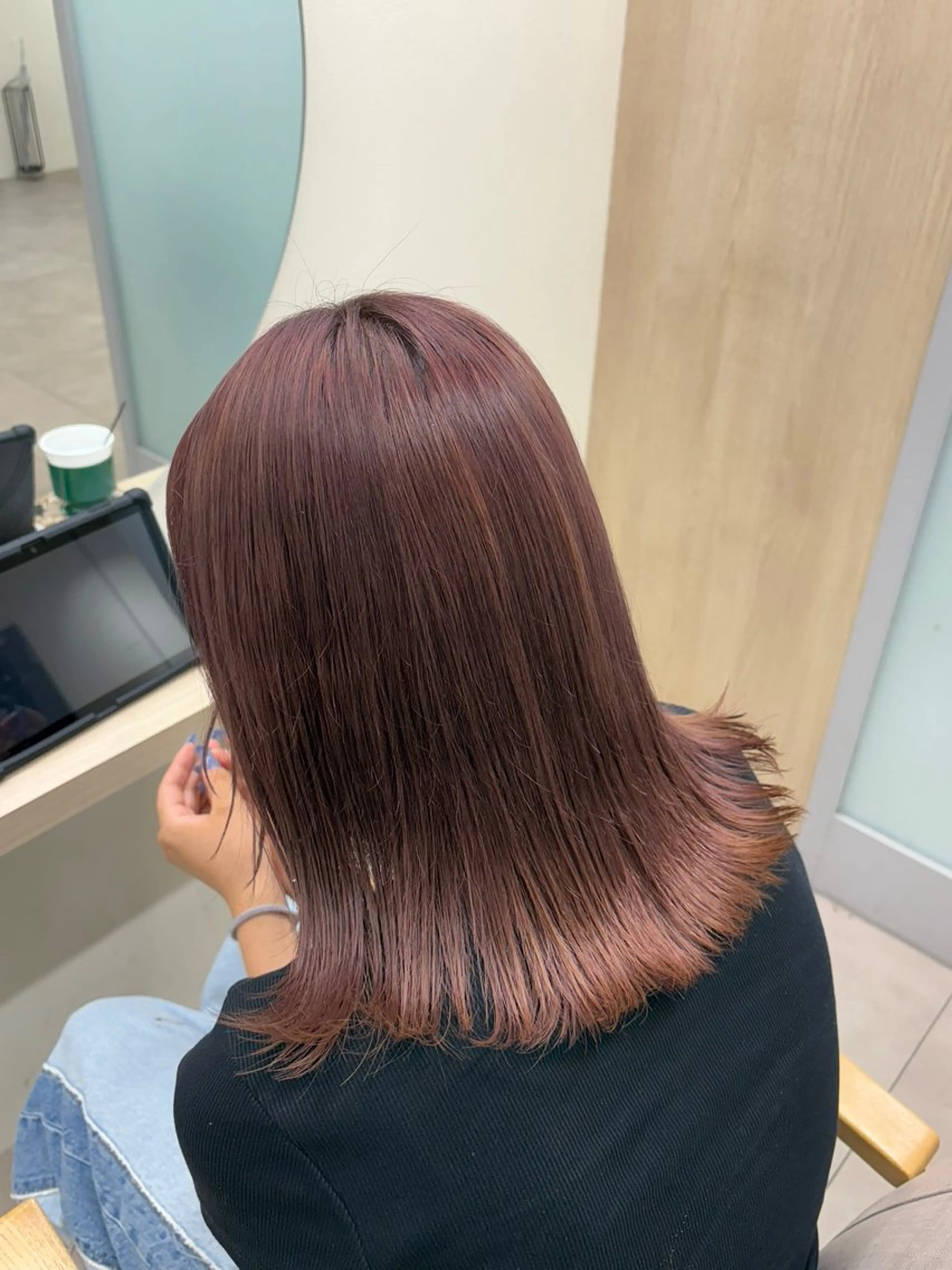 ミディアム カラー ヘアカラー Uni江坂所属・咲羽/ カラーモデル🌀のヘアスタイル