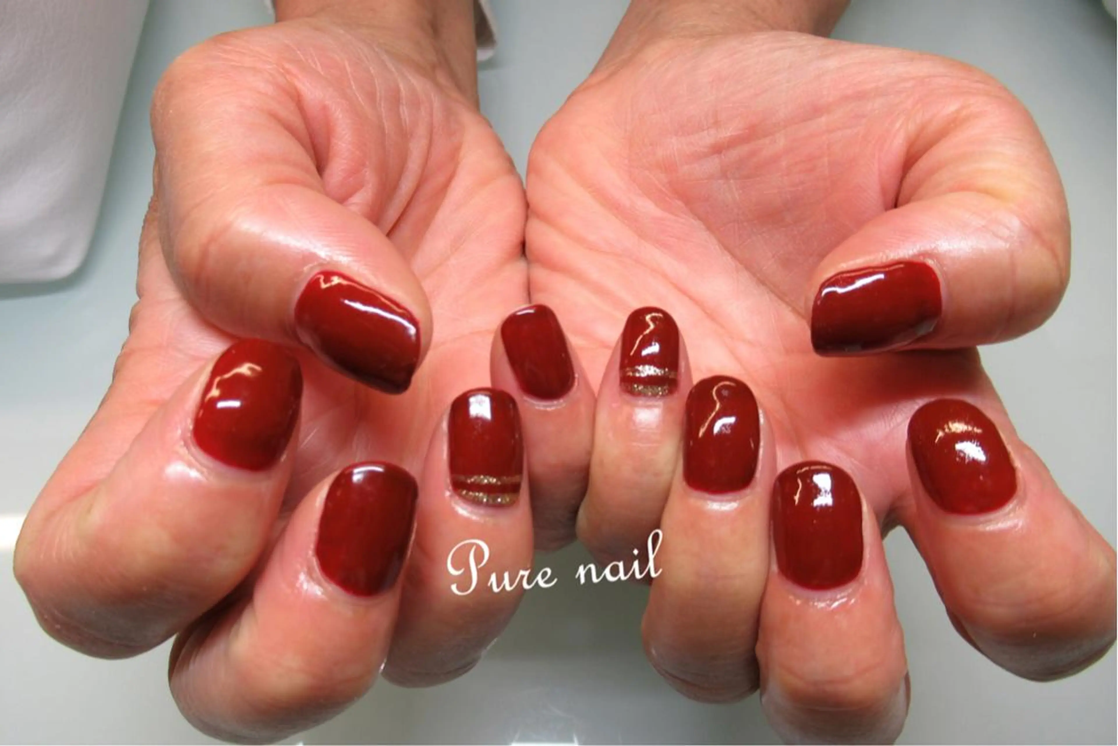 ネイル ラメ(グリッター) シンプルネイル feliz salonのネイルデザイン