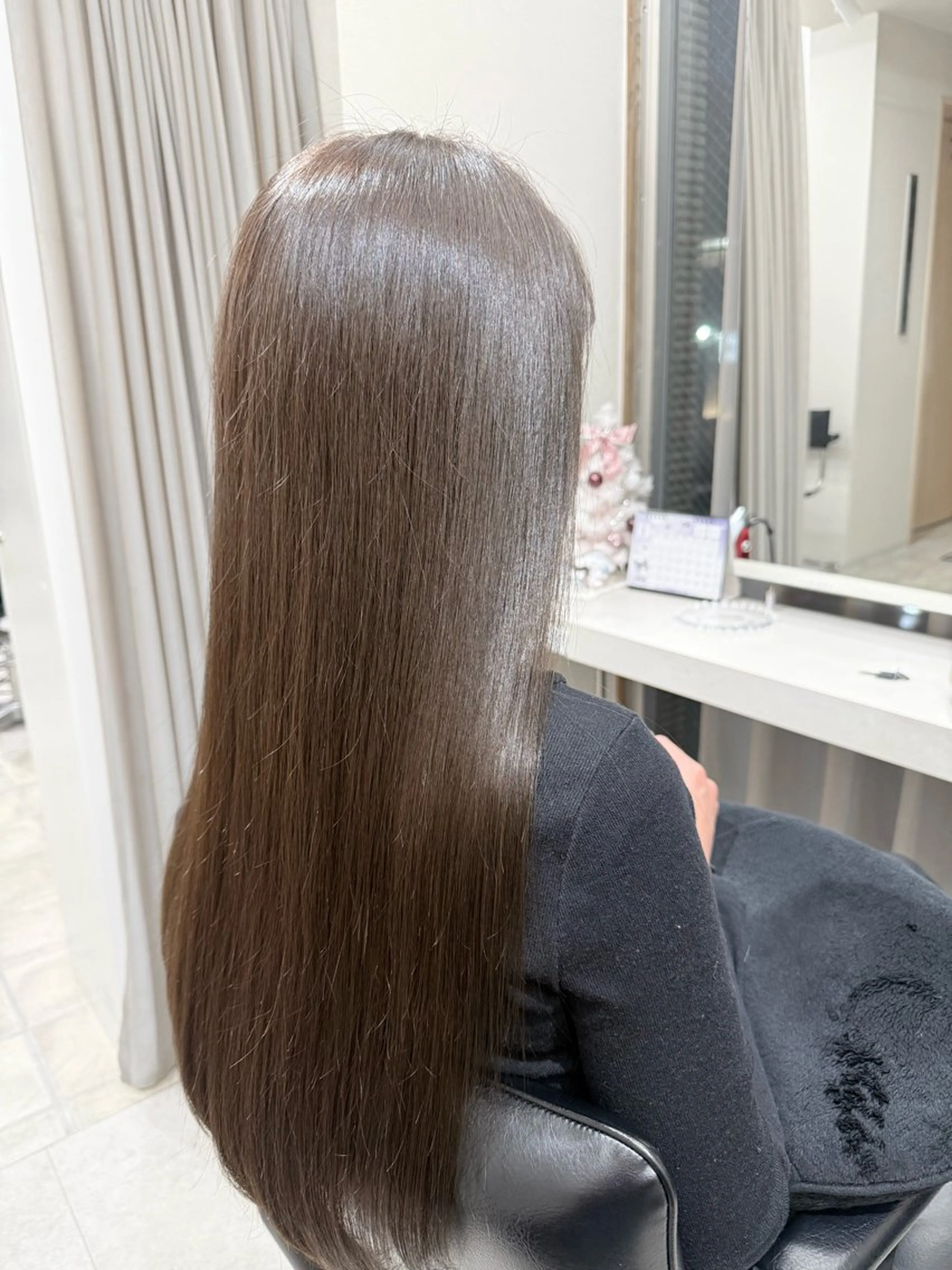 ロング カラー ヘアカラー トリートメント ヘッドスパ haru 髪質改善サロンのヘアスタイル