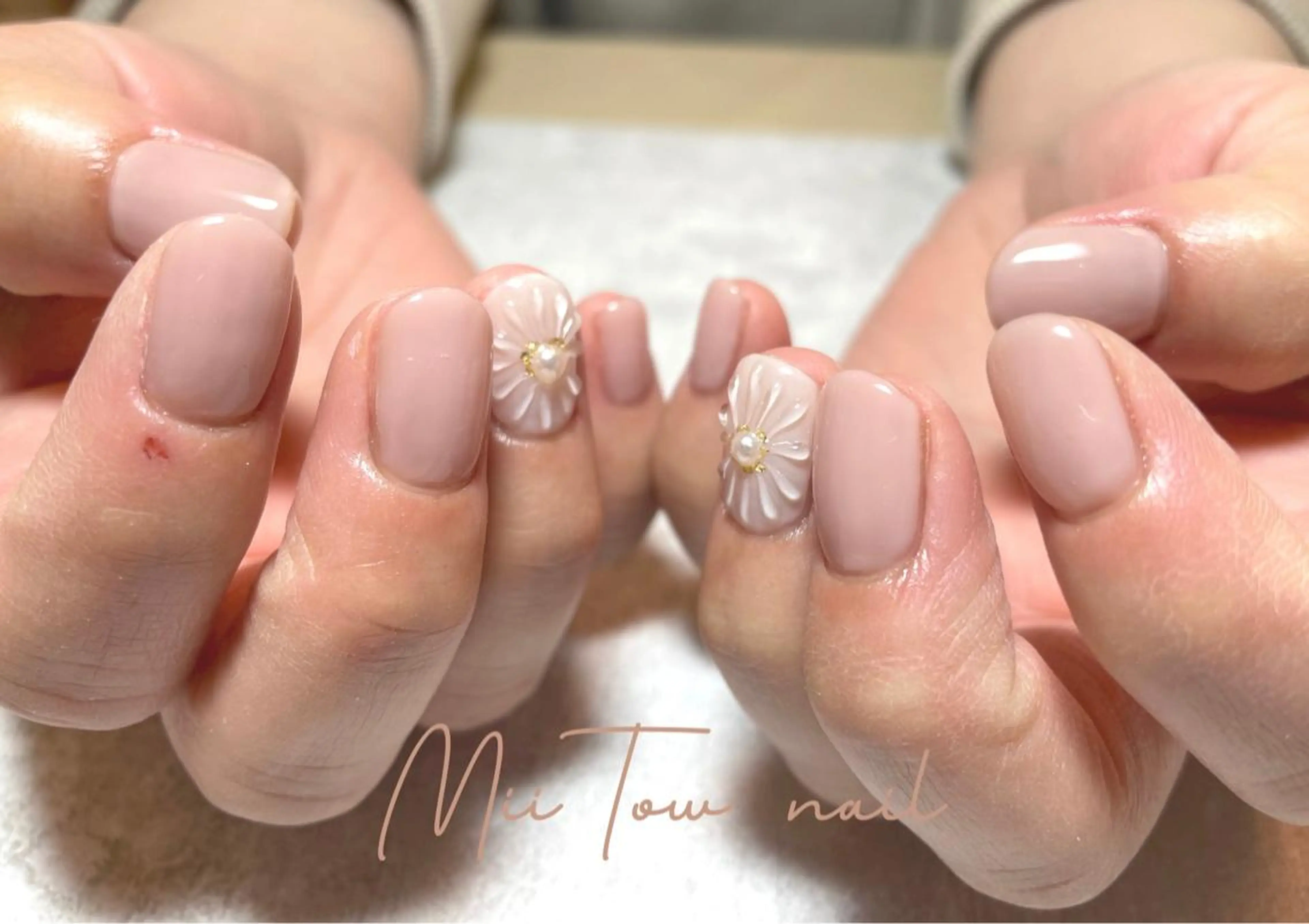 ネイル フラワーネイル ぷっくりネイル MiiTow nailのネイルデザイン