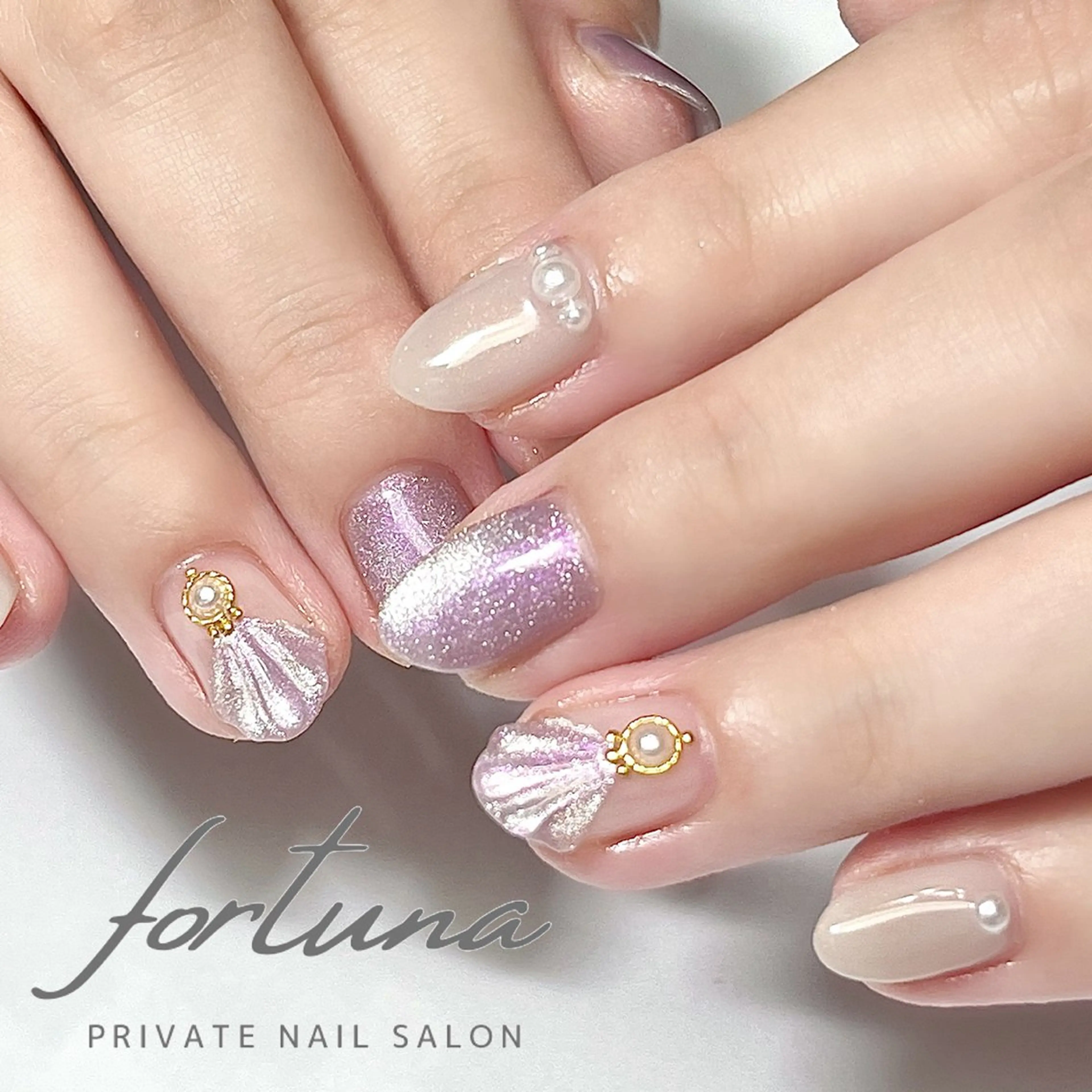 ネイル マグネットネイル 夏ネイル fortuna 武藤裕美のネイルデザイン