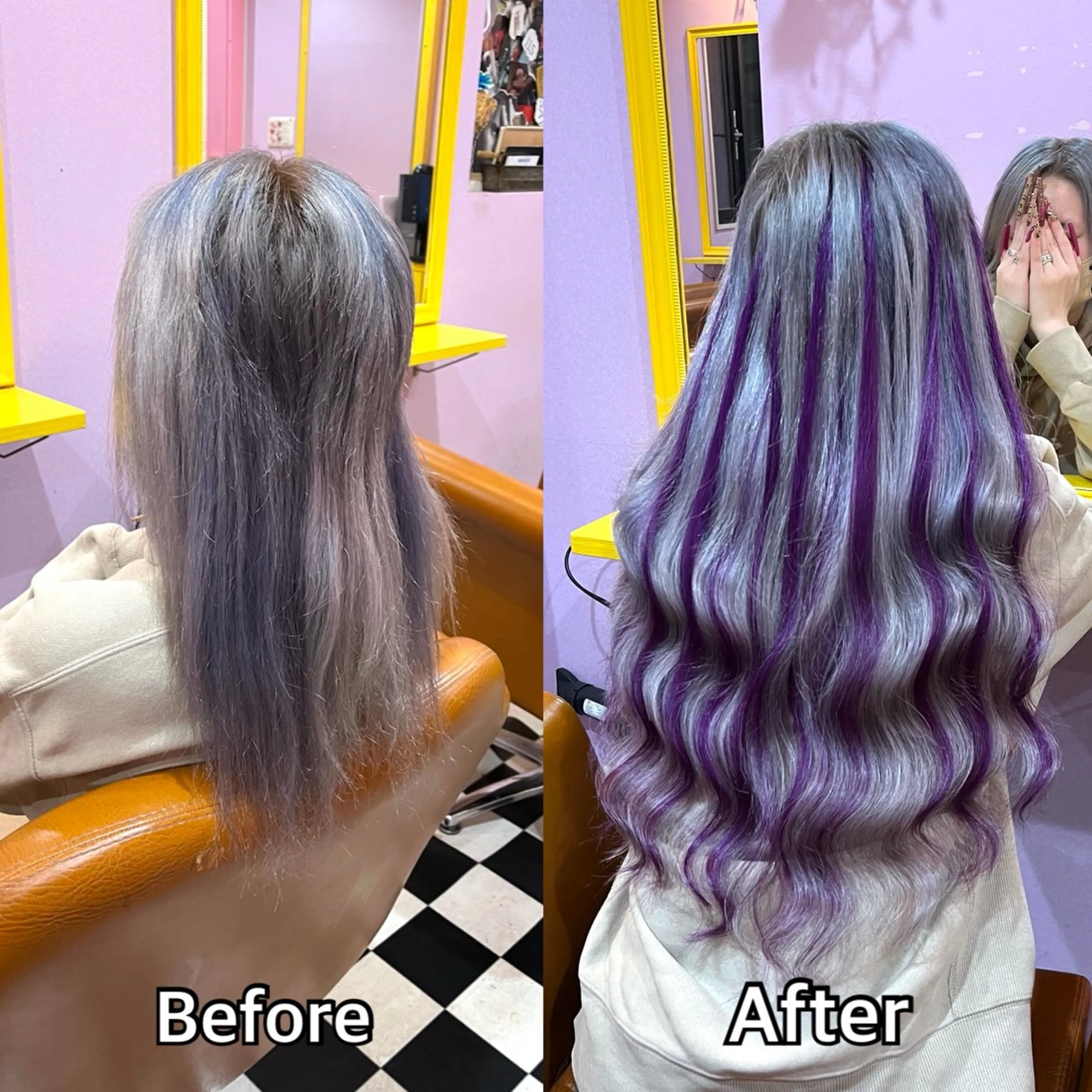 ロング エクステ シール＋ちび編み込み エクステ梅田🐨のヘアスタイル