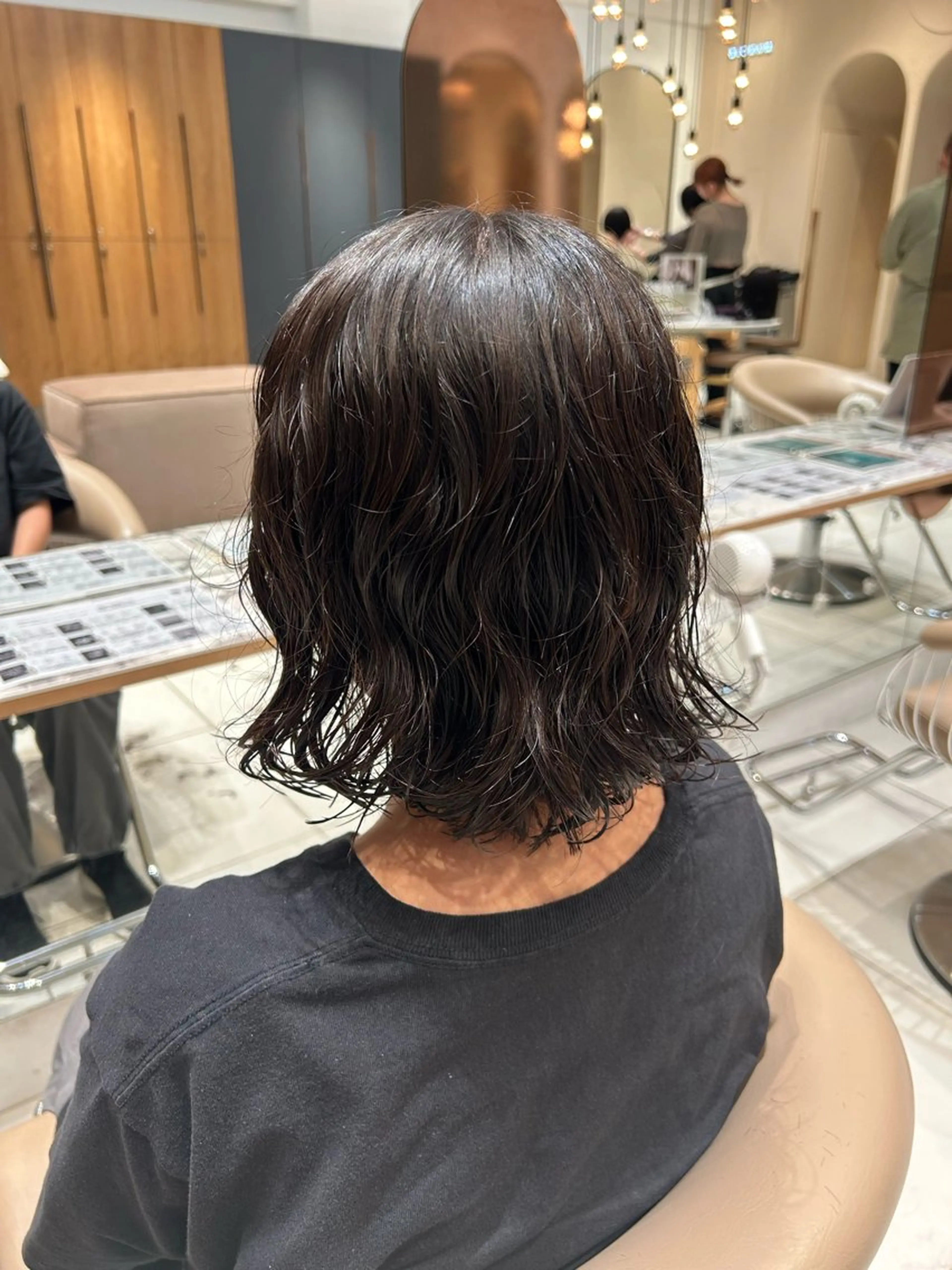 ミディアム パーマ MIKA/ボブ/ レイヤー/メンズのヘアスタイル