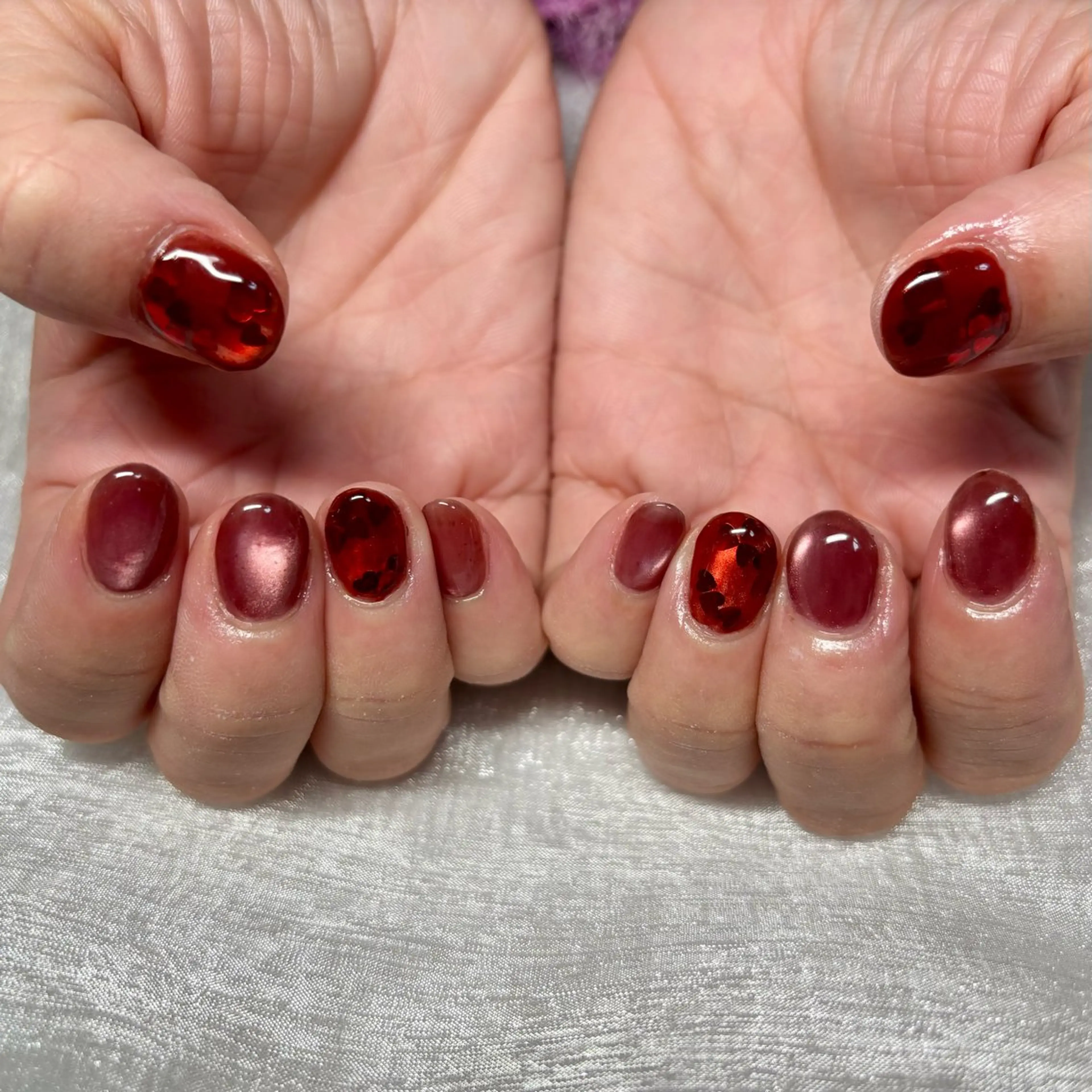 ネイル ハート ハンドネイル nail salon Lanaのネイルデザイン