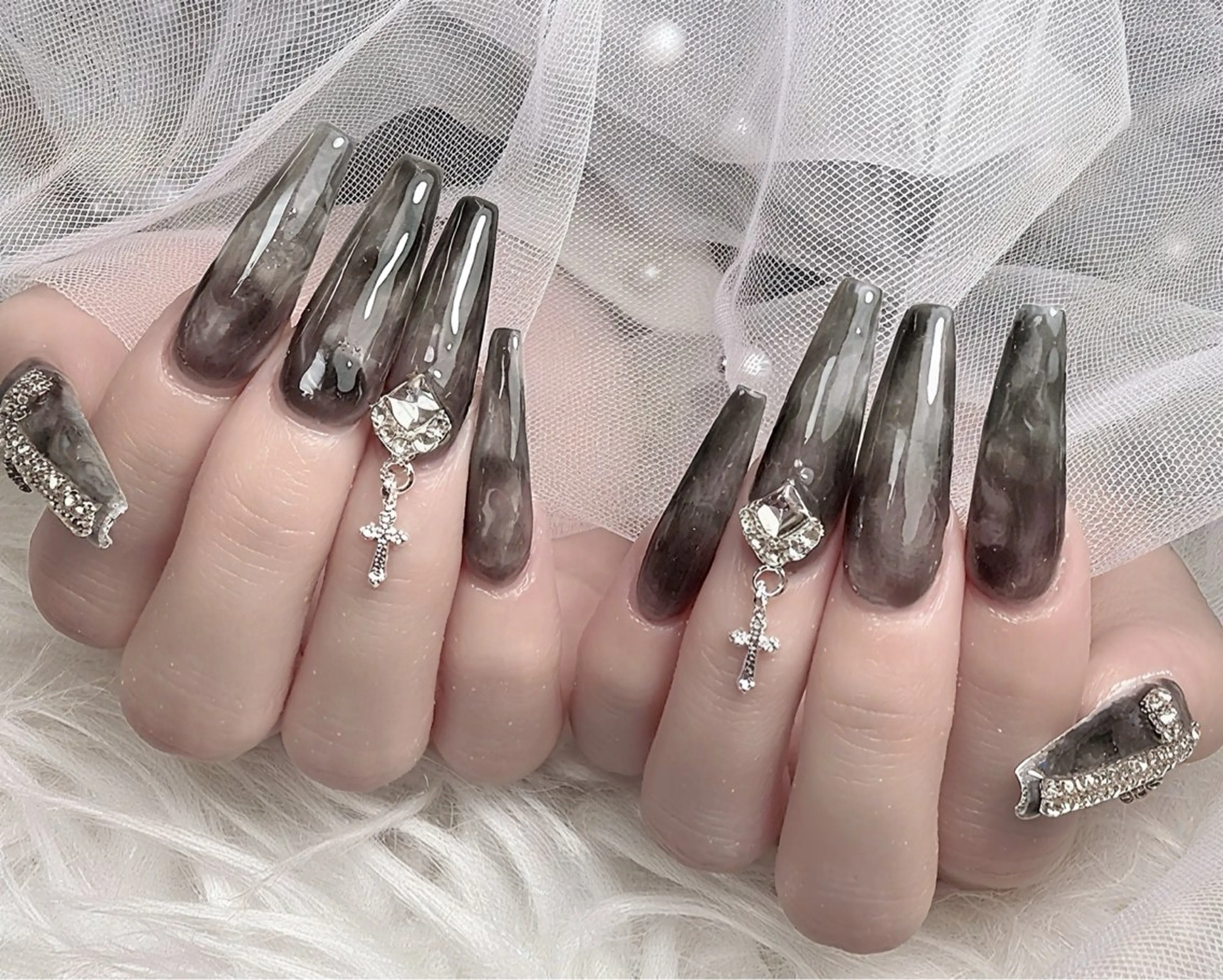 ネイル 大理石ネイル(マーブル) ハンドネイル ハンドケア Gote Kawa nail salonのネイルデザイン