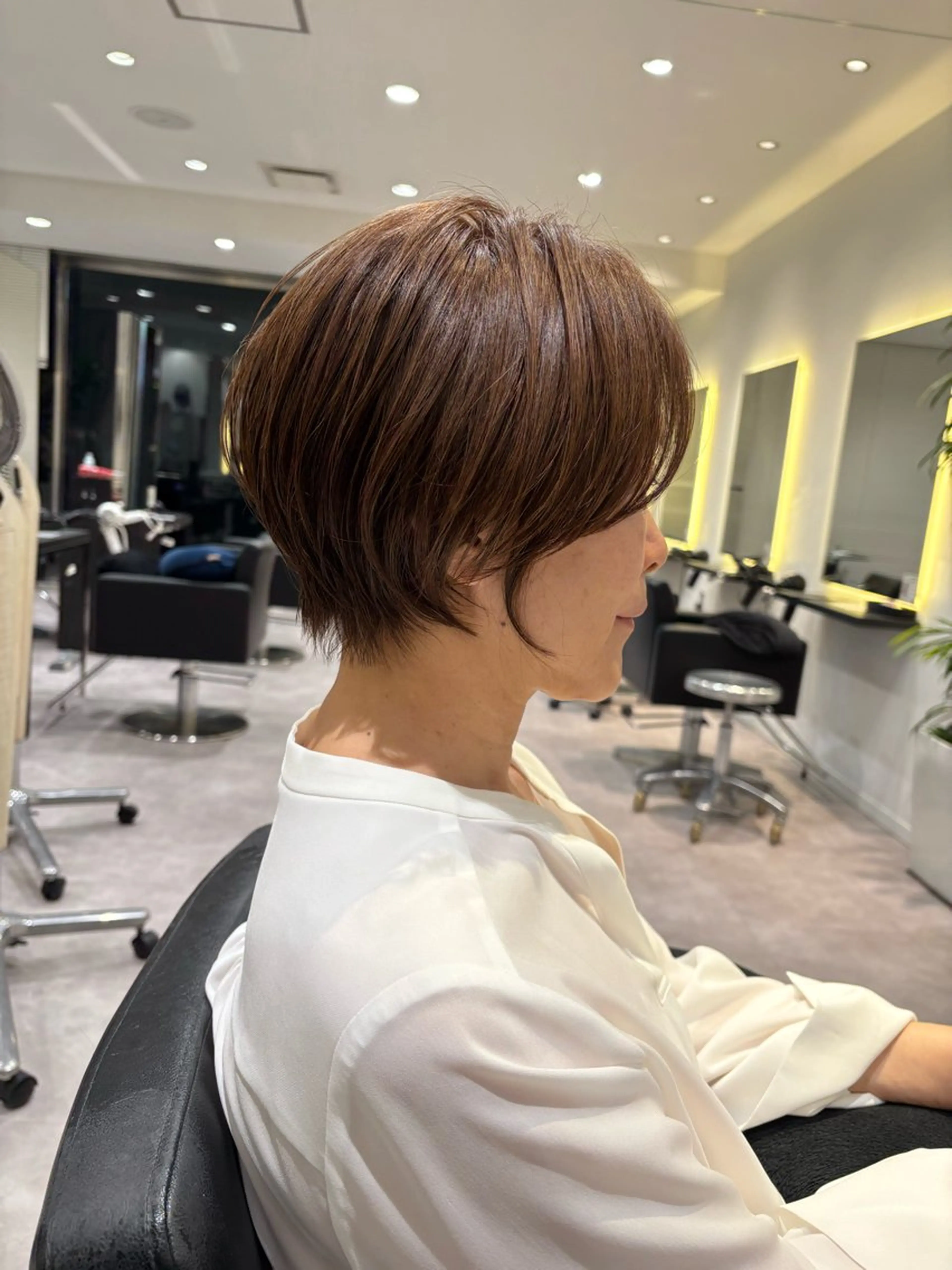 ショート カット ヘアカラー 無料カットモデル /小顔ショート/荒砂のヘアスタイル