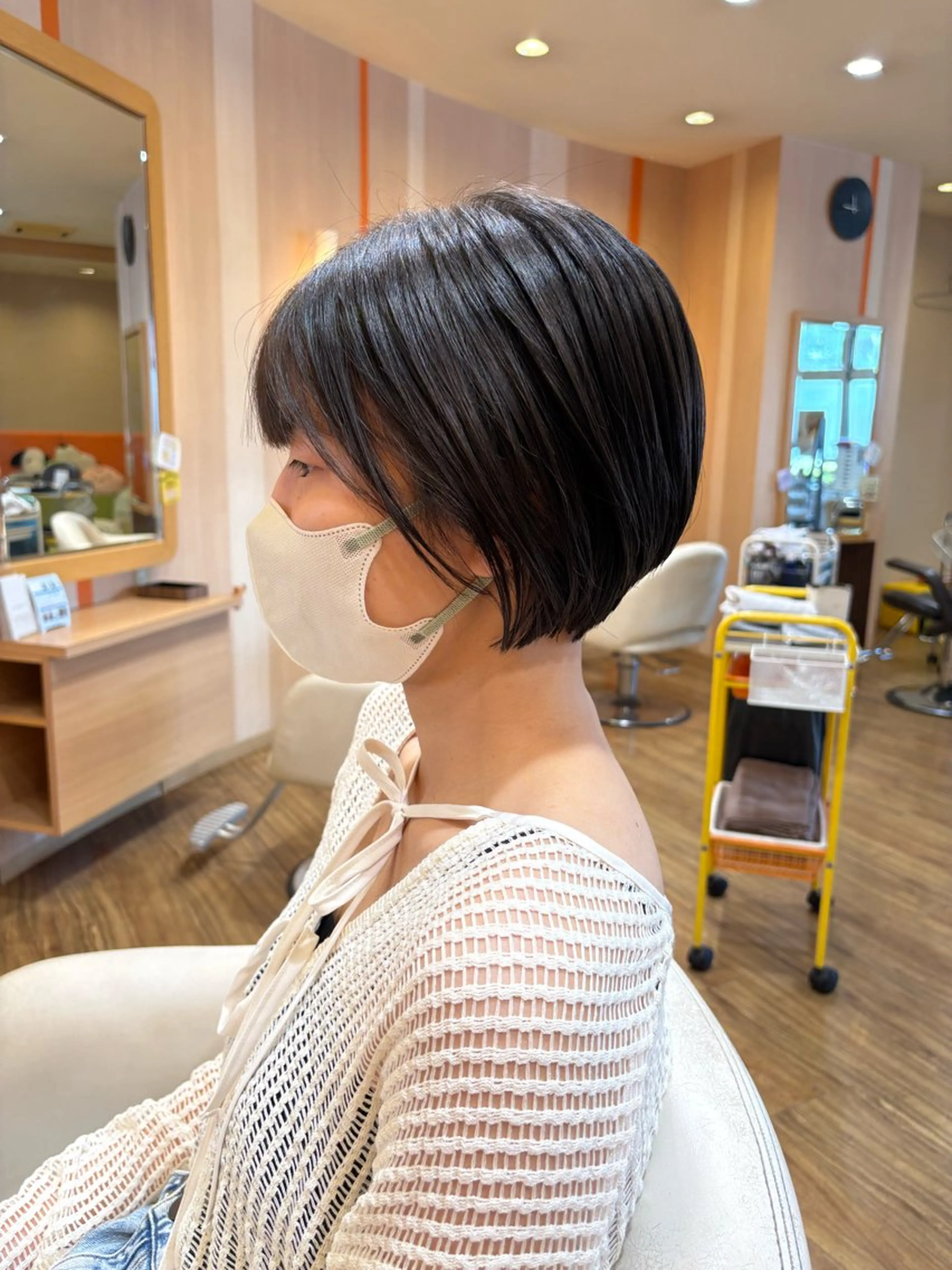 ショート カラー ヘアアレンジ ショートボブ ボブ 顔周りカット ショートヘア select 大森 慶斗のヘアスタイル