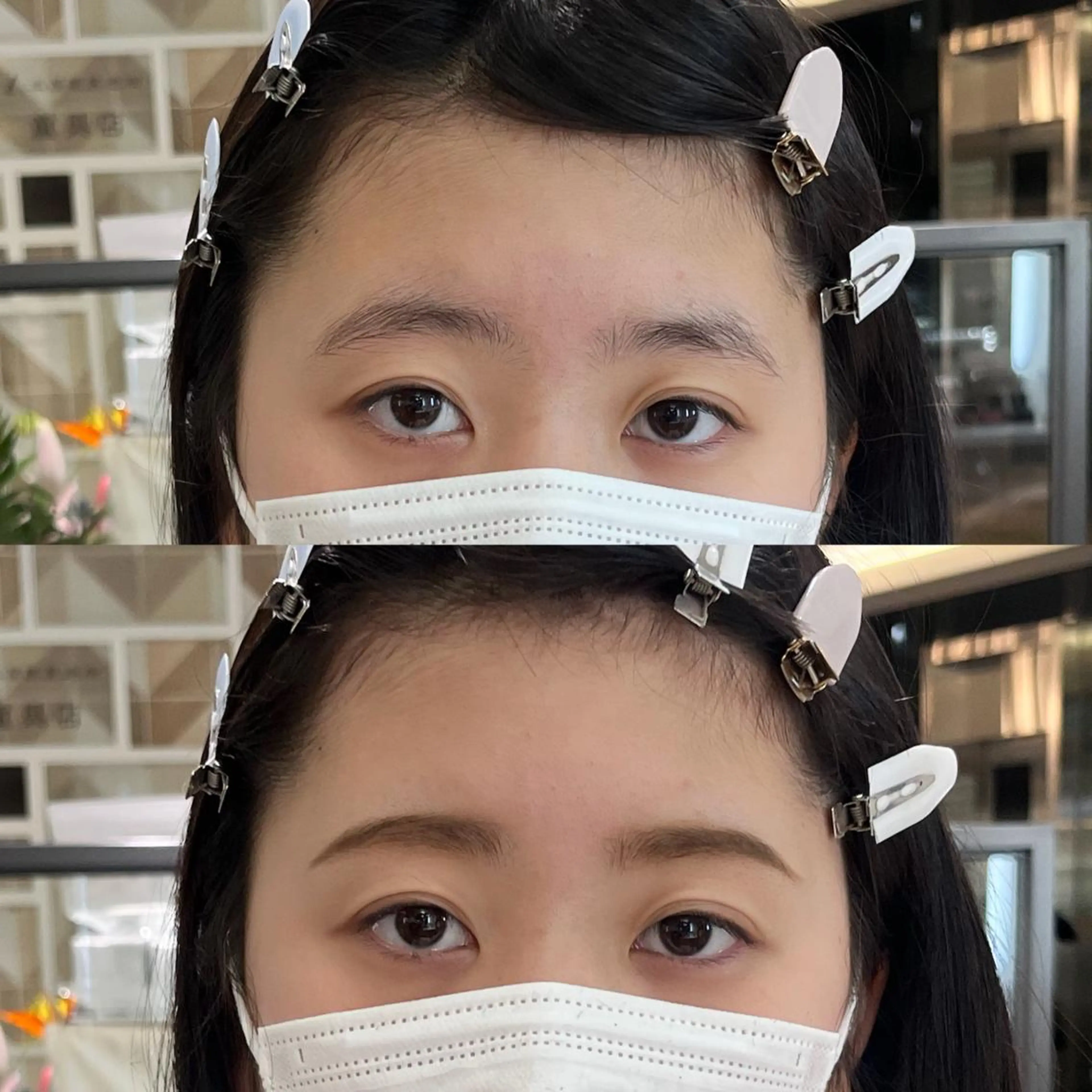 立体造形眉カットの写真