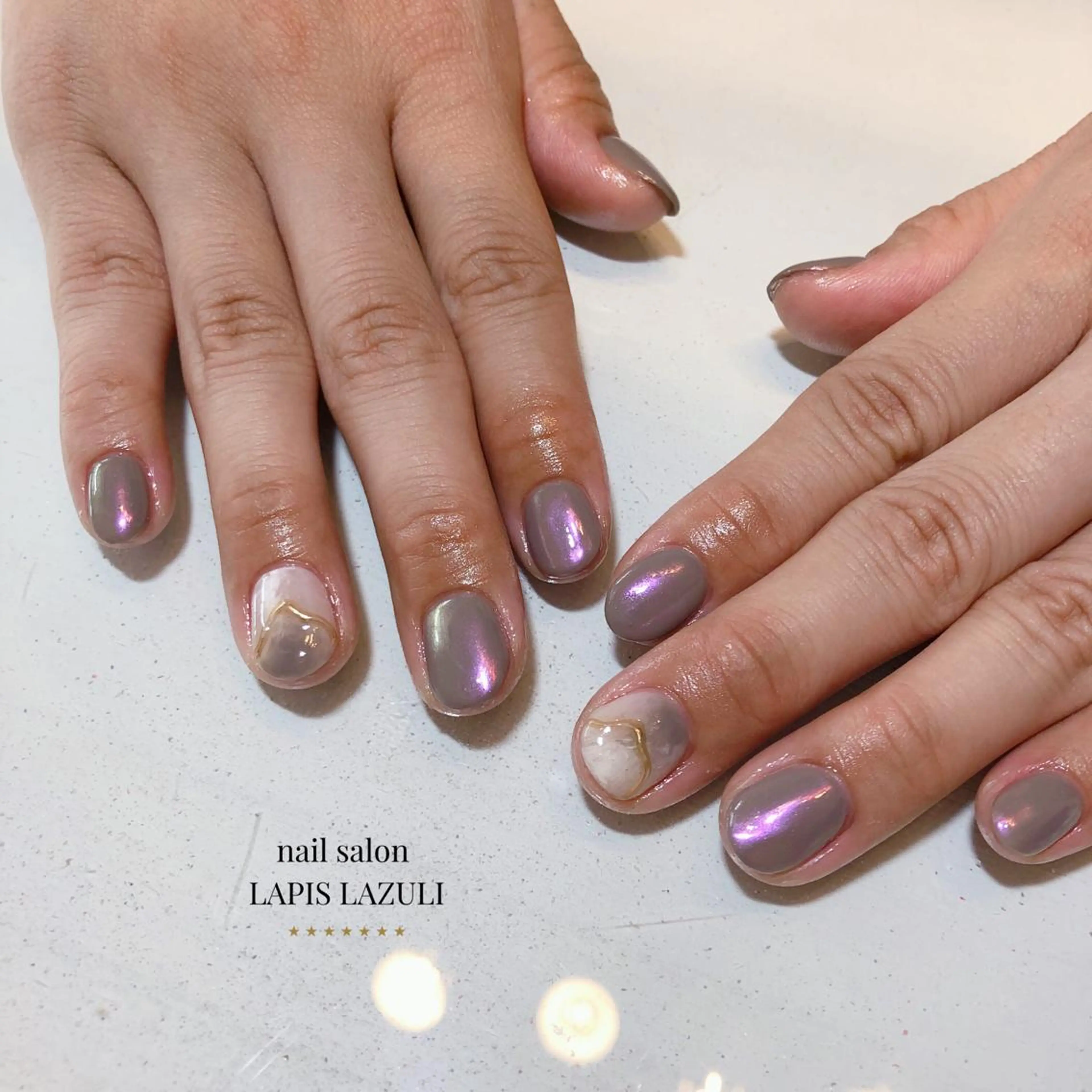 ネイル ジェルネイル マットネイル ミラーネイル ニュアンスネイル オフィスネイル ハンドネイル nail salon ラピスラズリのネイルデザイン