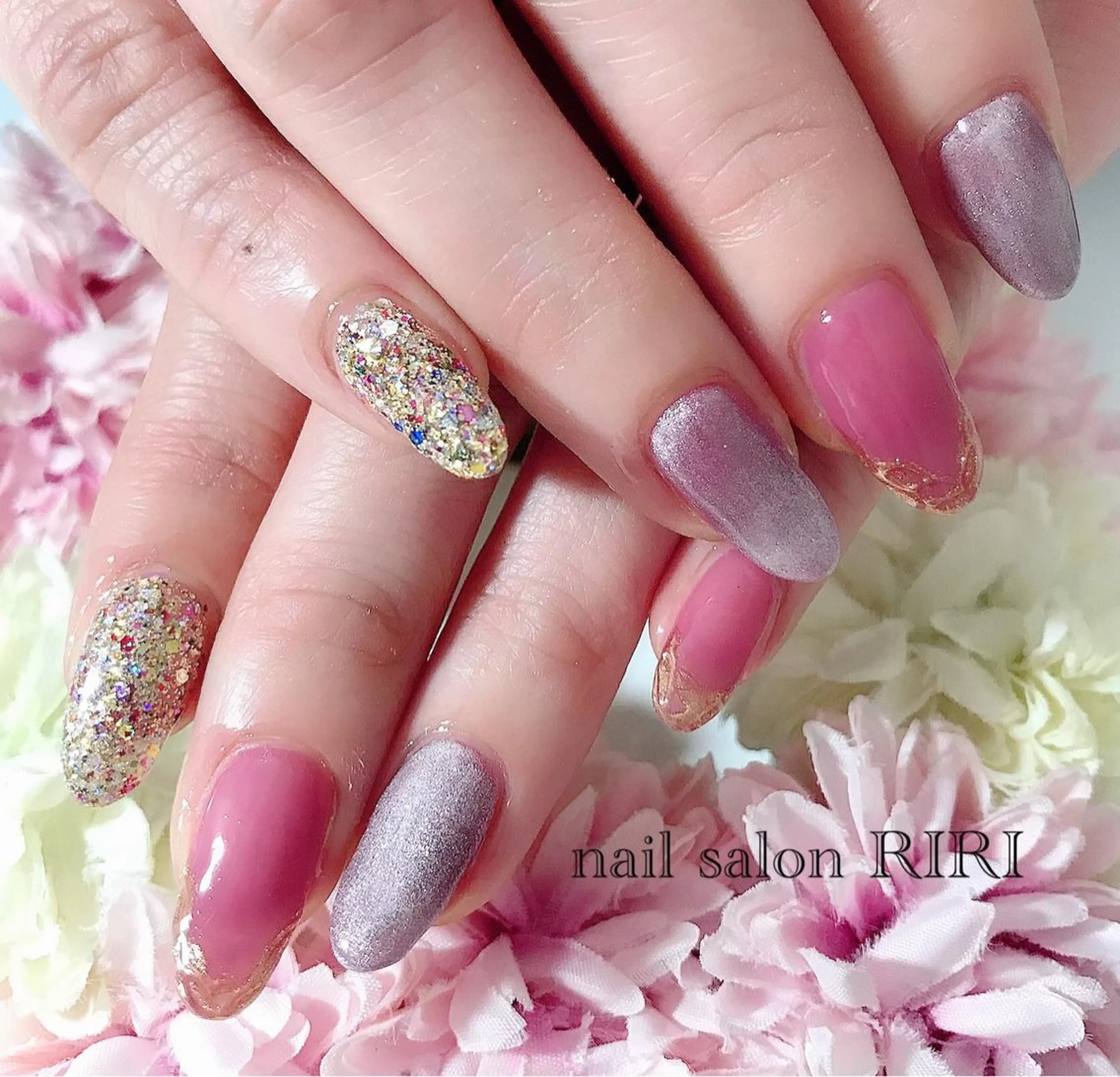 ネイル マグネットネイル ニュアンスネイル private  nail  salon RIRI所属・RIRI リリのネイルデザイン