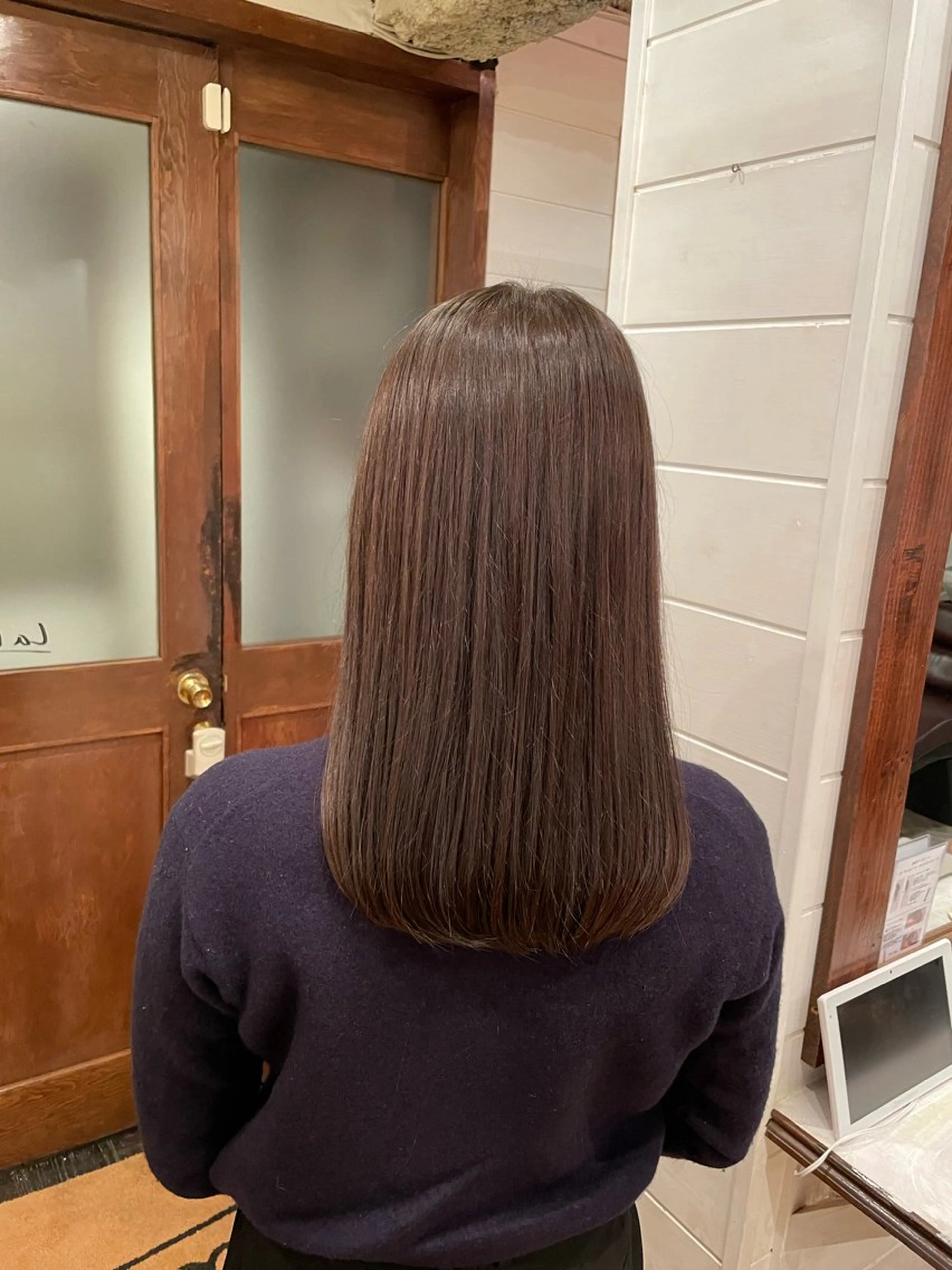 セミロング ボブ/縮毛矯正/レイ ヤー♡Natsukiのヘアスタイル