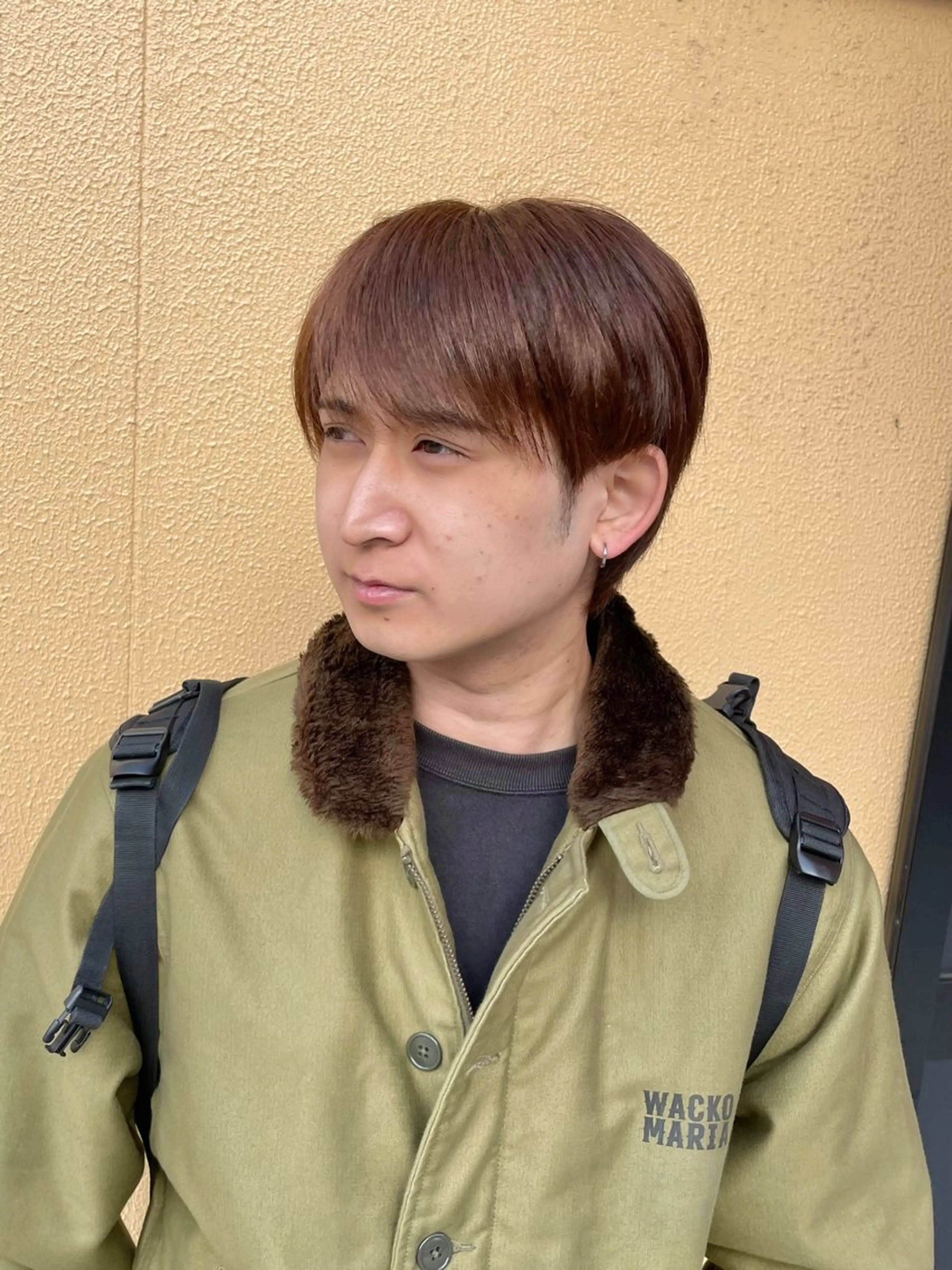 カラー メンズ メンズブリーチ ベージュカラー ブリーチ 透明感カラー ブリーチなしカラー grAt所属・森 真伊希のヘアスタイル