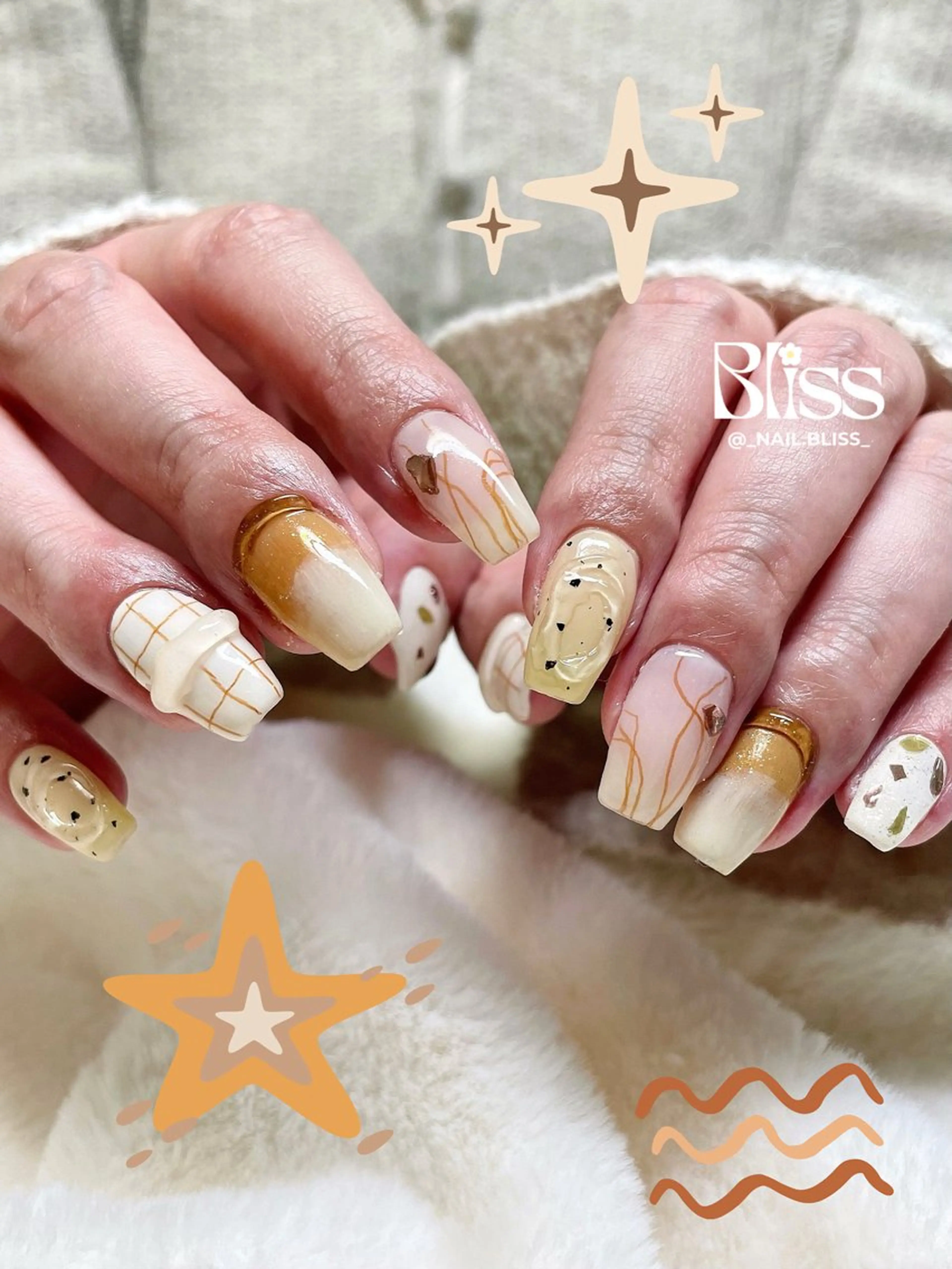 ネイル 持ち込み ハンドネイル NAIL BLISSのネイルデザイン