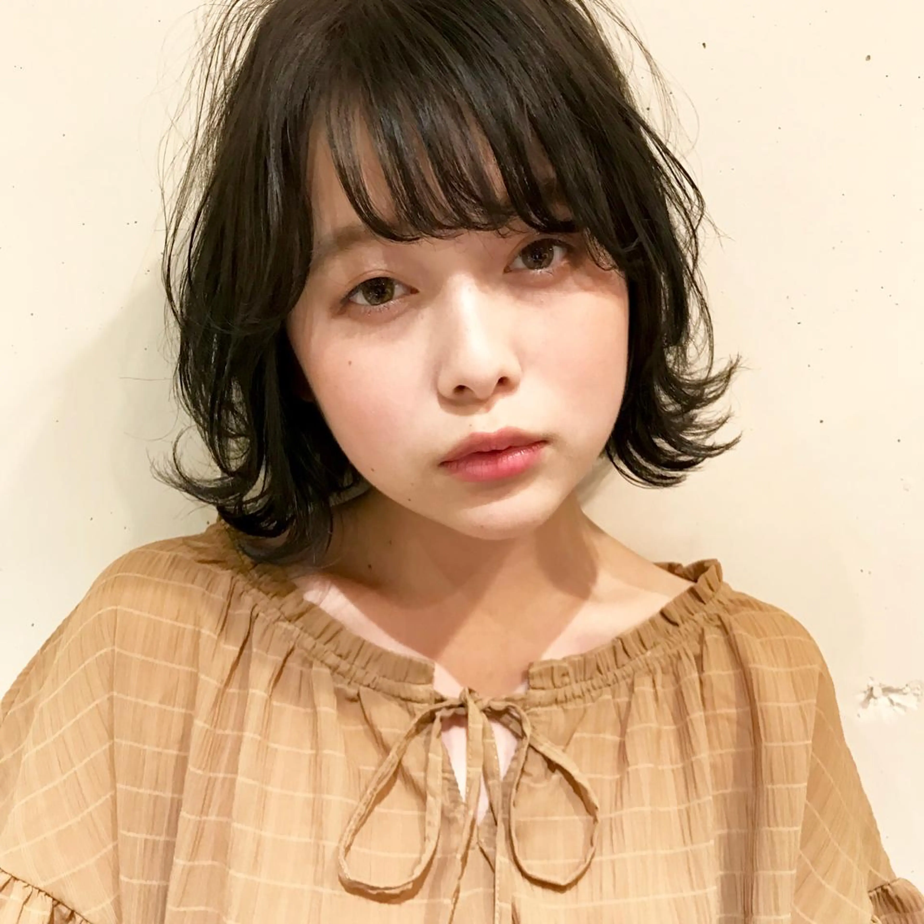 ミディアム カラー スナコザワ レナのヘアスタイル