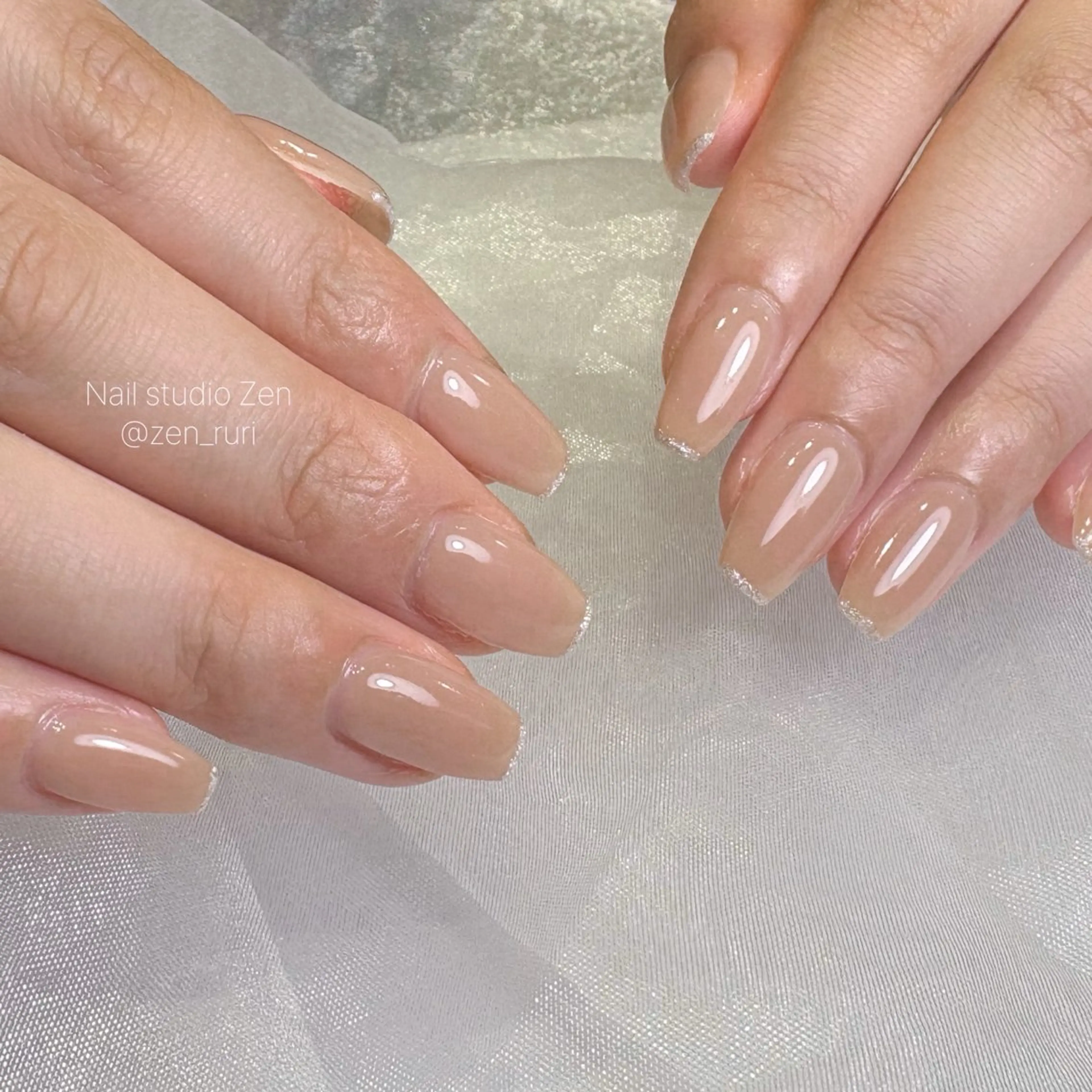 ネイル ラメ(グリッター) ハンドネイル 〖nail Zen〗 RURIのネイルデザイン