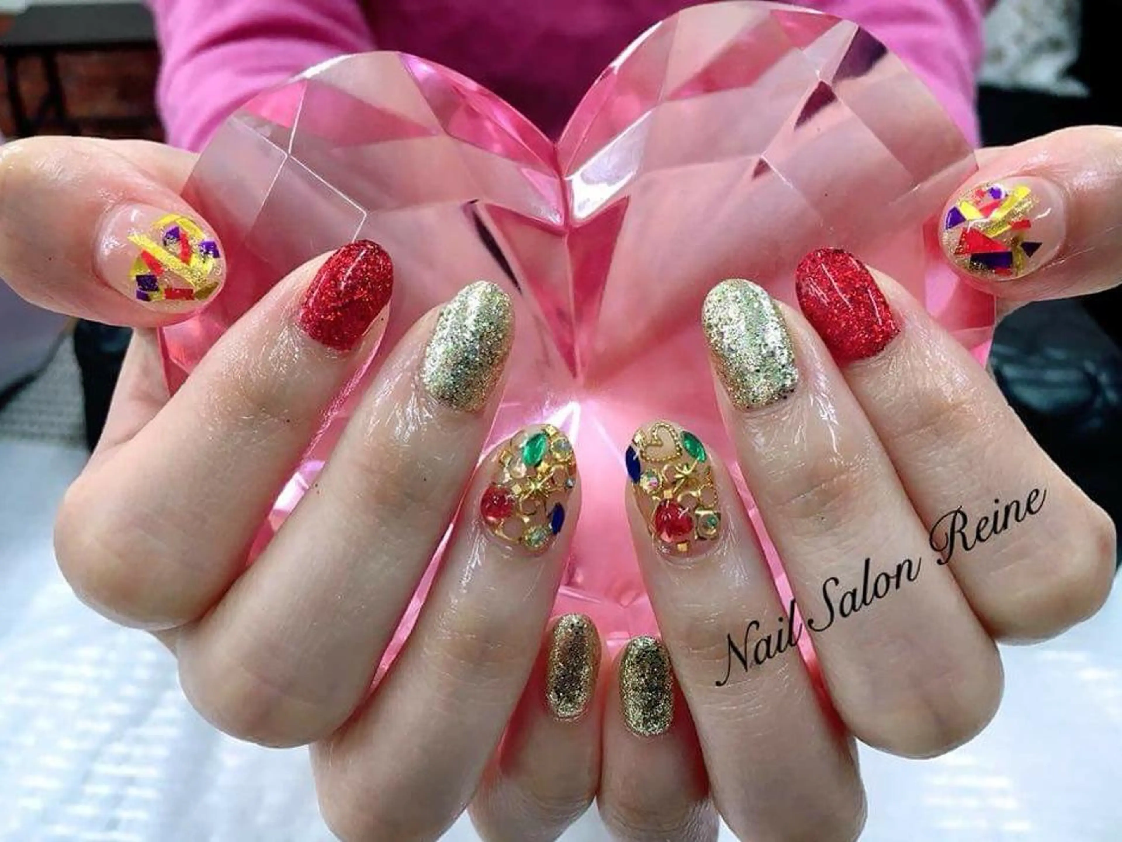 ネイル キラキラネイル Nailsalon Reine所属・玉栄 伶奈のネイルデザイン