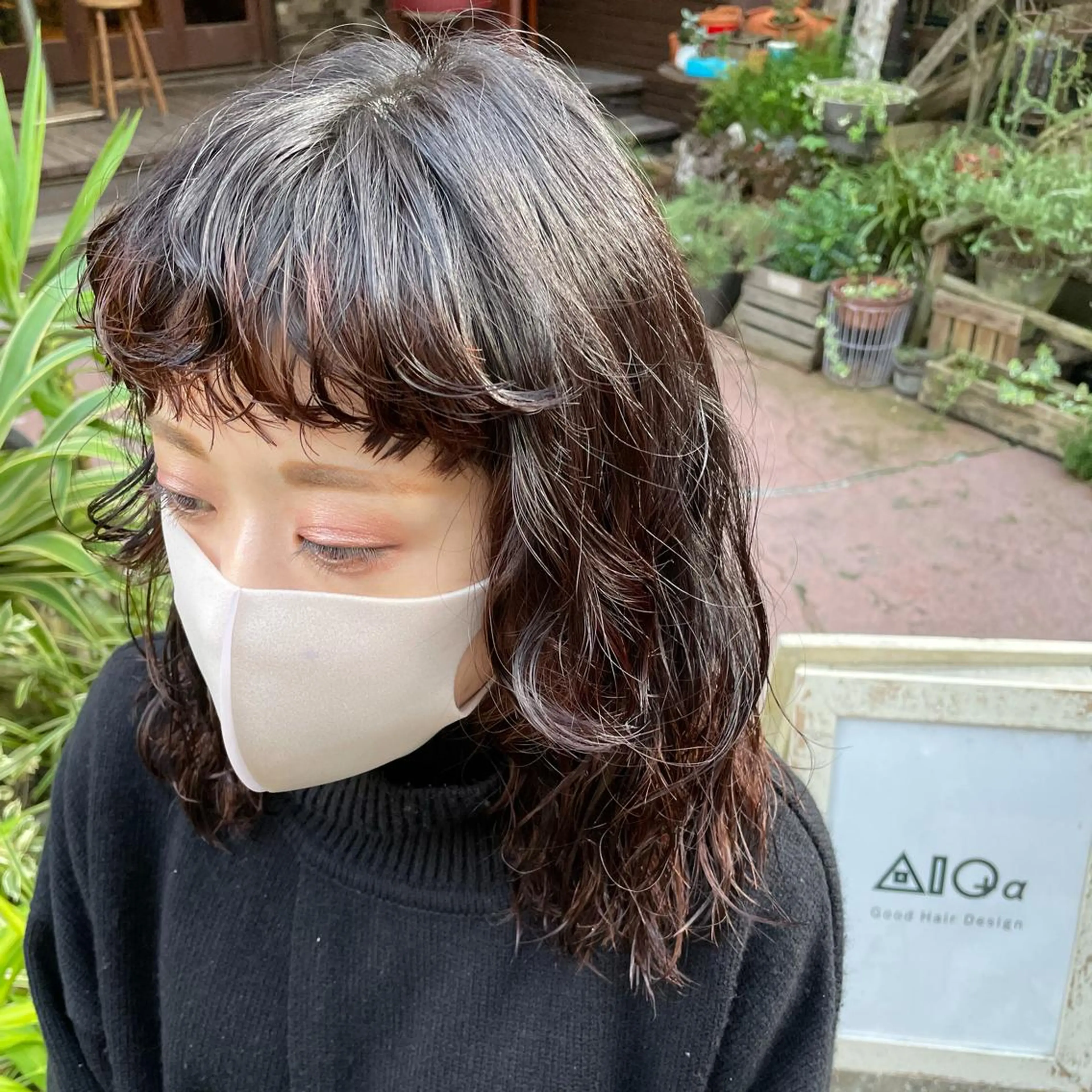 セミロング パーマ enntaku 新宿所属・MASANA 🎱ディレクターのヘアスタイル