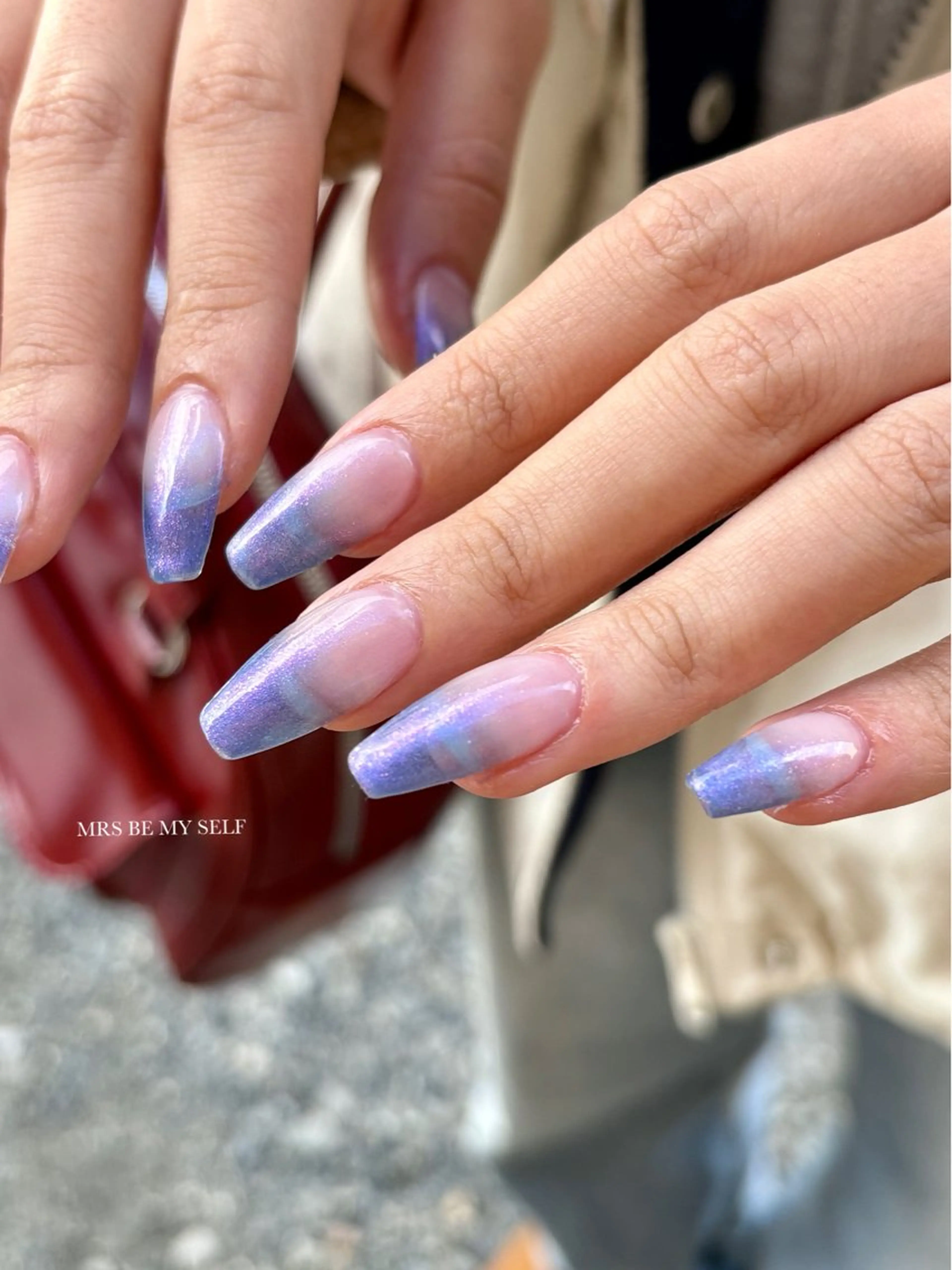 ネイル クリアネイル 長さ出し グラデーション ラメ(グリッター) ラメグラデーション ハンドネイル MRS/ miyu🎀のネイルデザイン