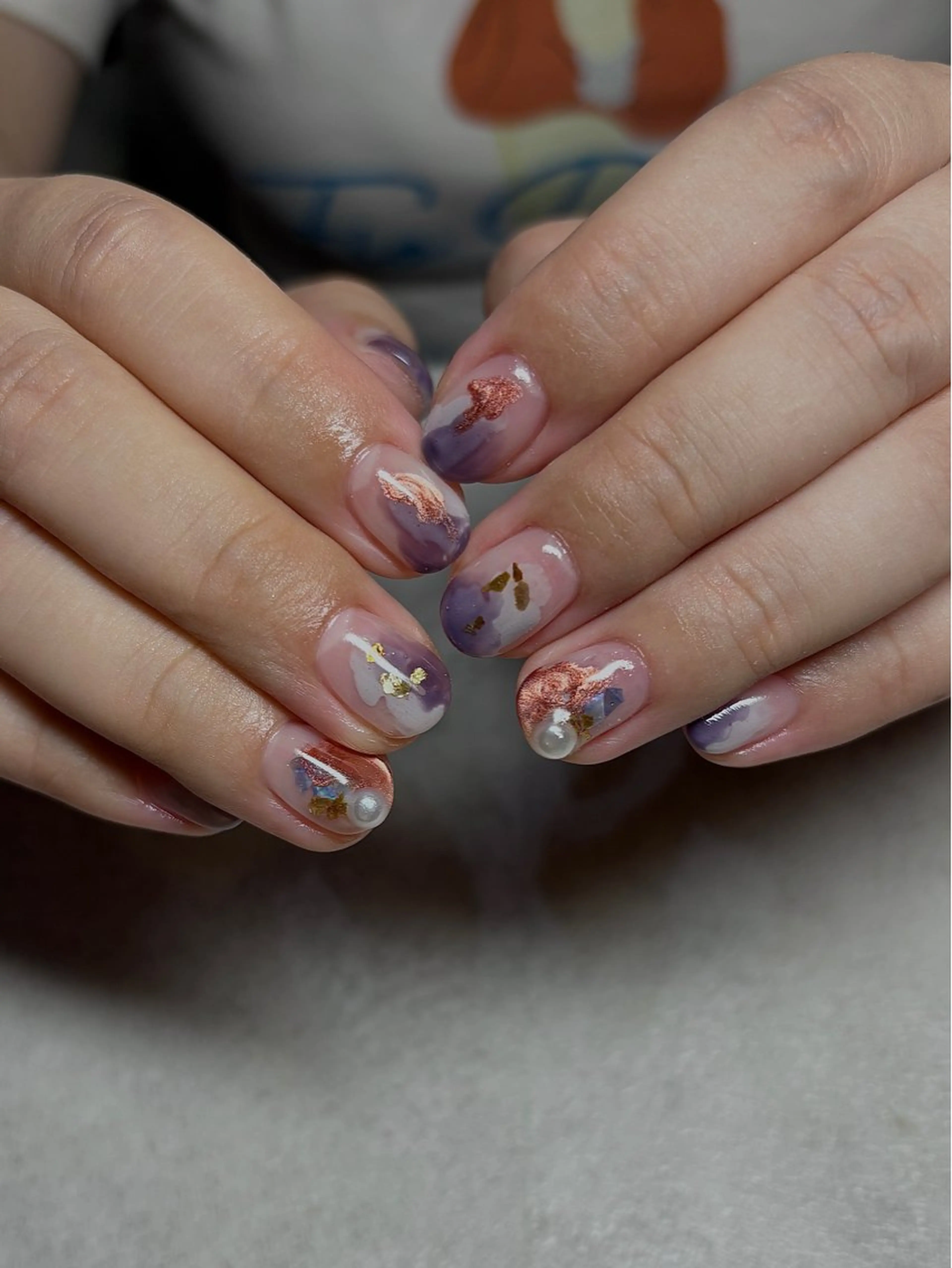 ネイル アートネイル クリアネイル マグネットネイル 大理石ネイル(マーブル) ニュアンスネイル ハンドネイル acs.n所属・ネイル,耳つぼ 風間すみれのその他イメージ