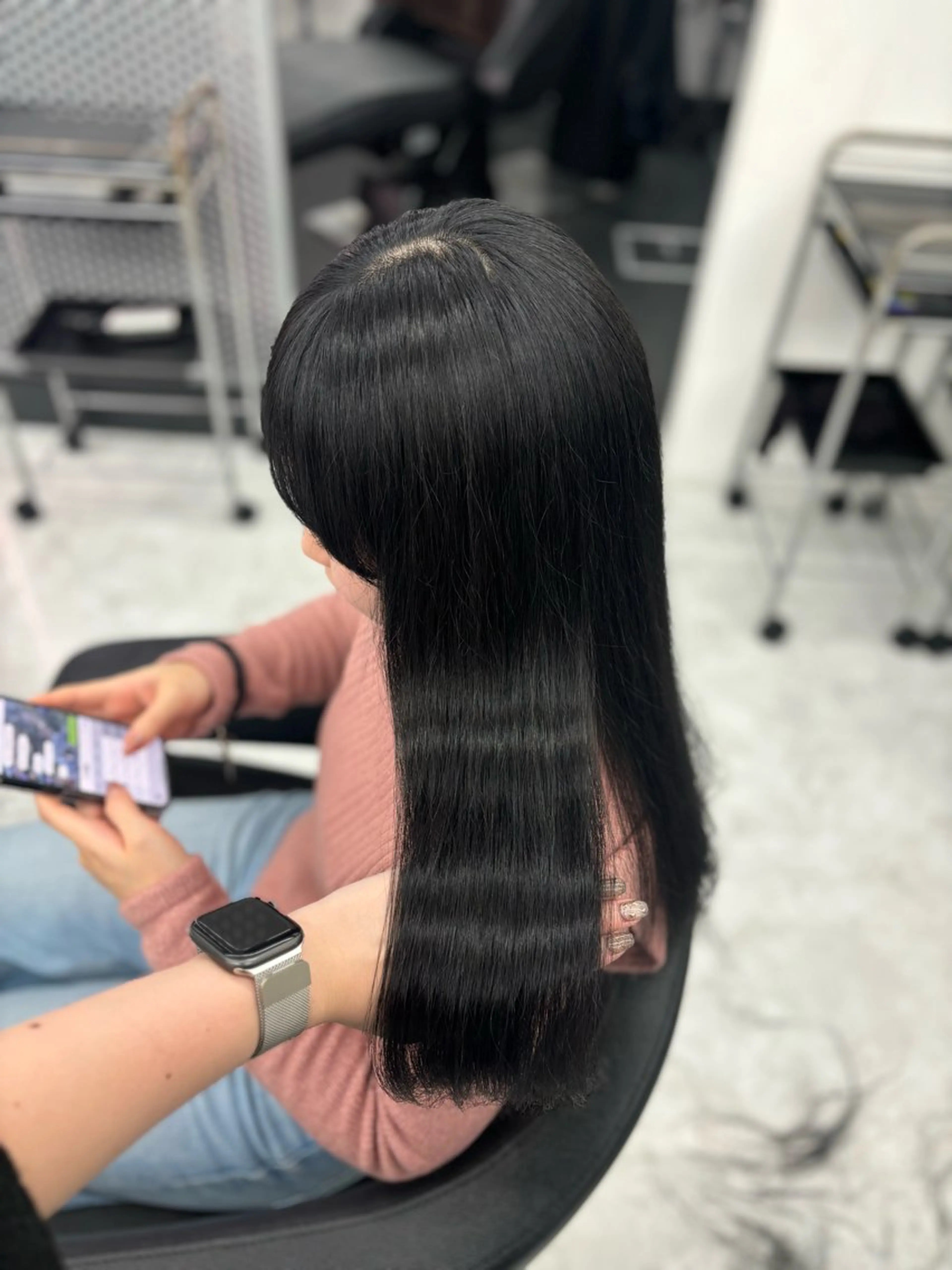 ロング ヘアカラー トリートメント 🤍レイヤー/顔周り /hirari🤍のヘアスタイル