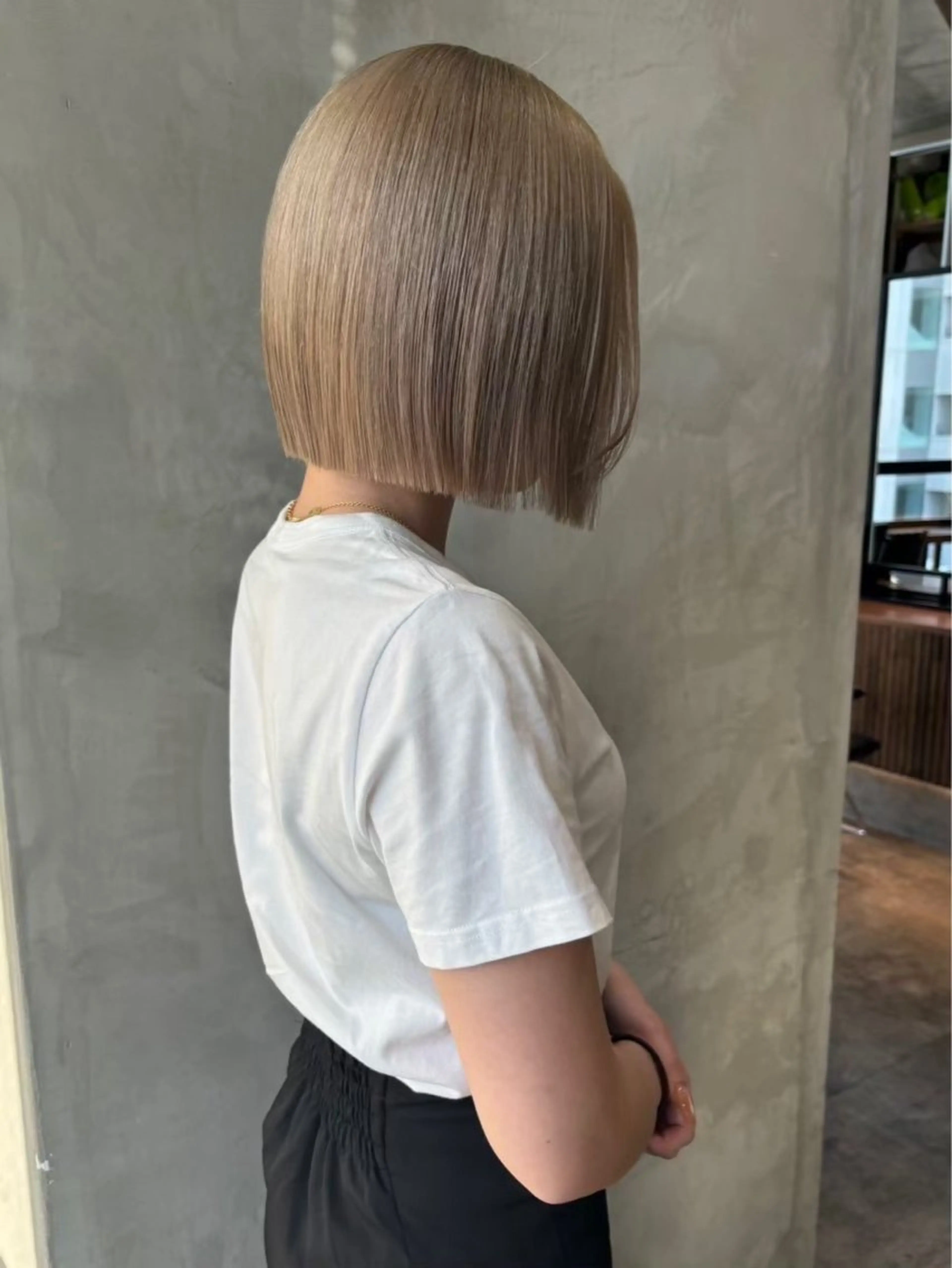 ショート カラー ボブ ヘアカラー トリートメント 渋谷/レイヤーボブ・ 透明感カラーしょうごのヘアスタイル