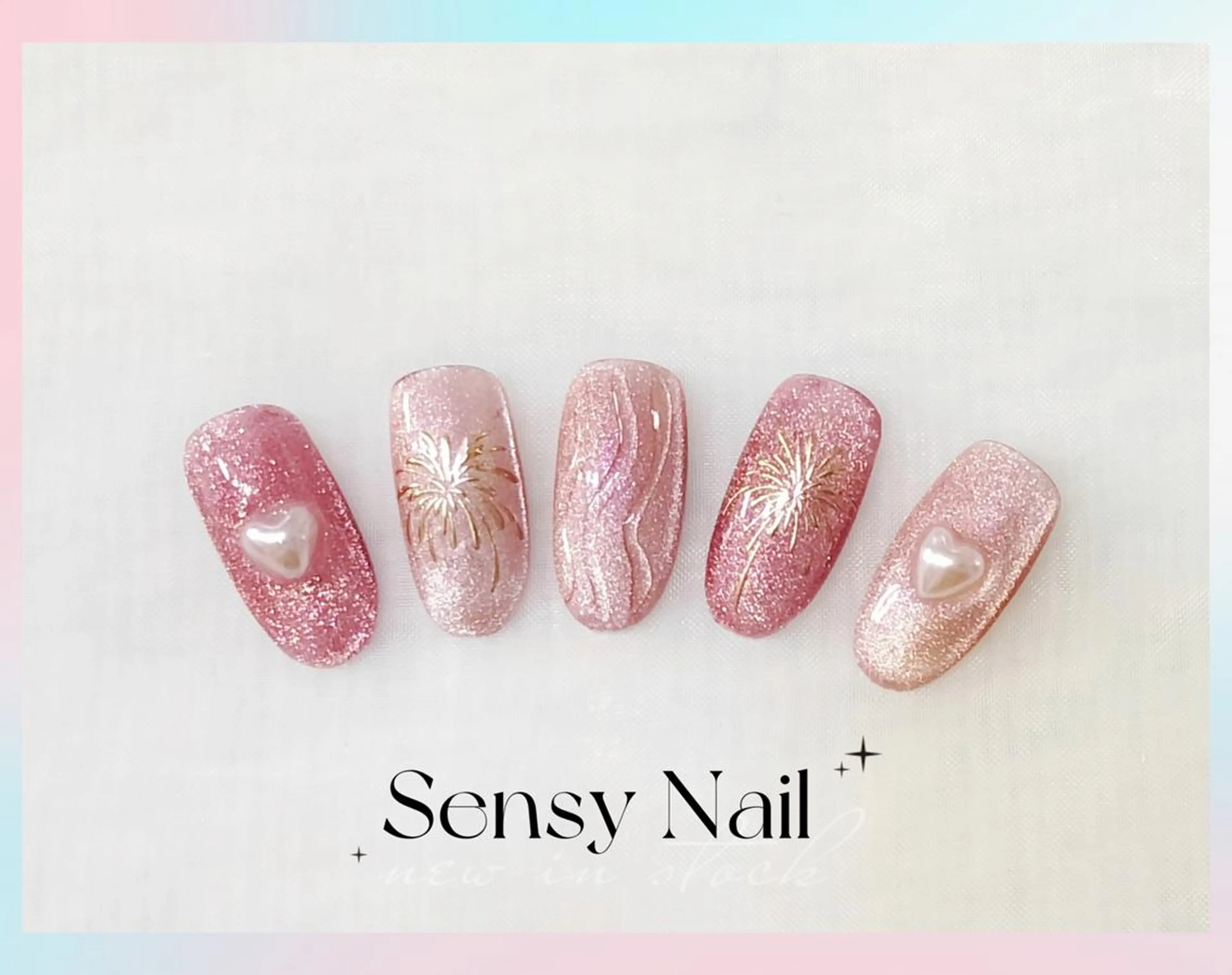 あえて残してる筆跡は、抜け感×高級感 デザイン性｜Sensy ネイル専門店