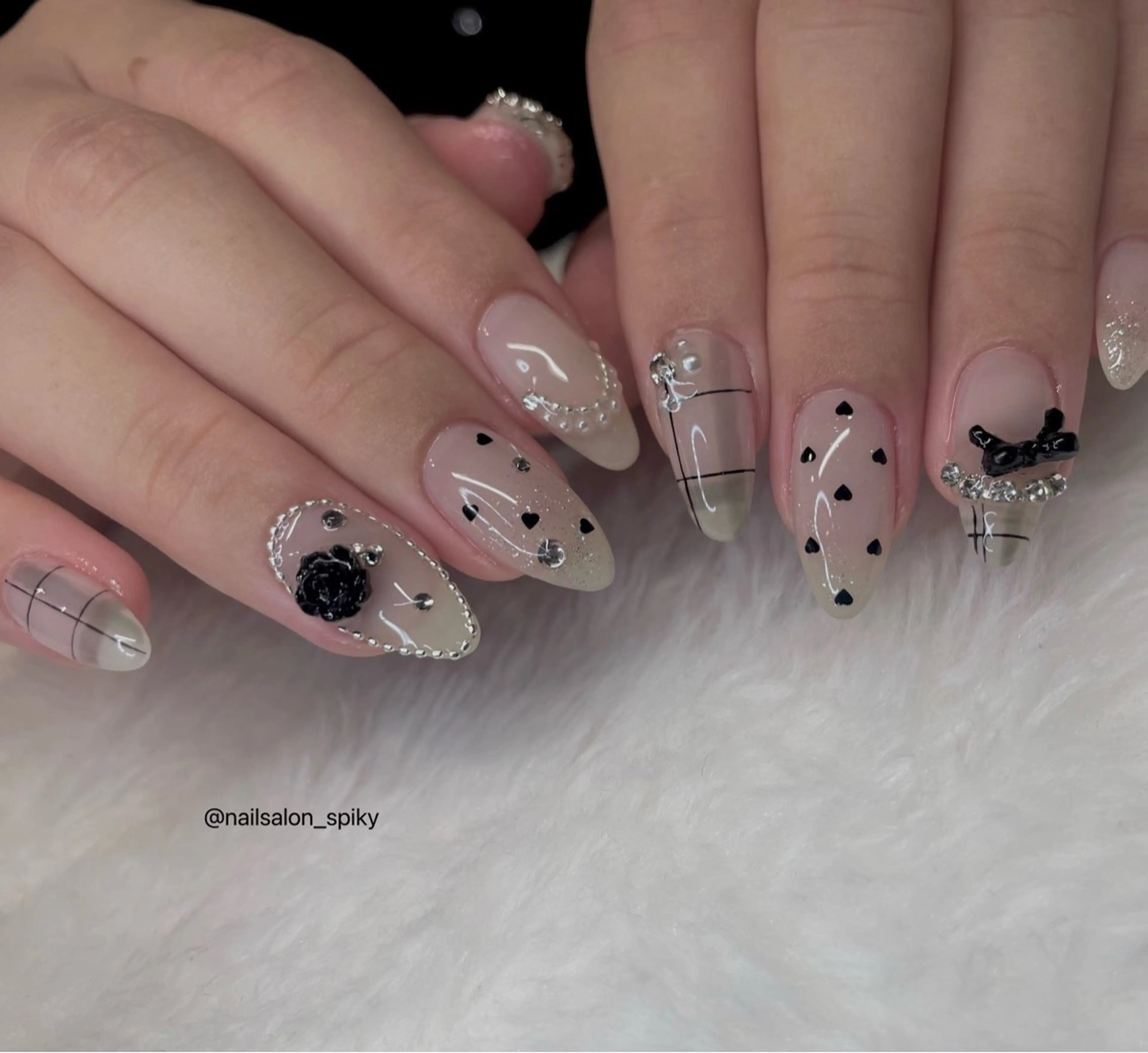 ネイル ハンドネイル Spiky とうげ ふうかのネイルデザイン