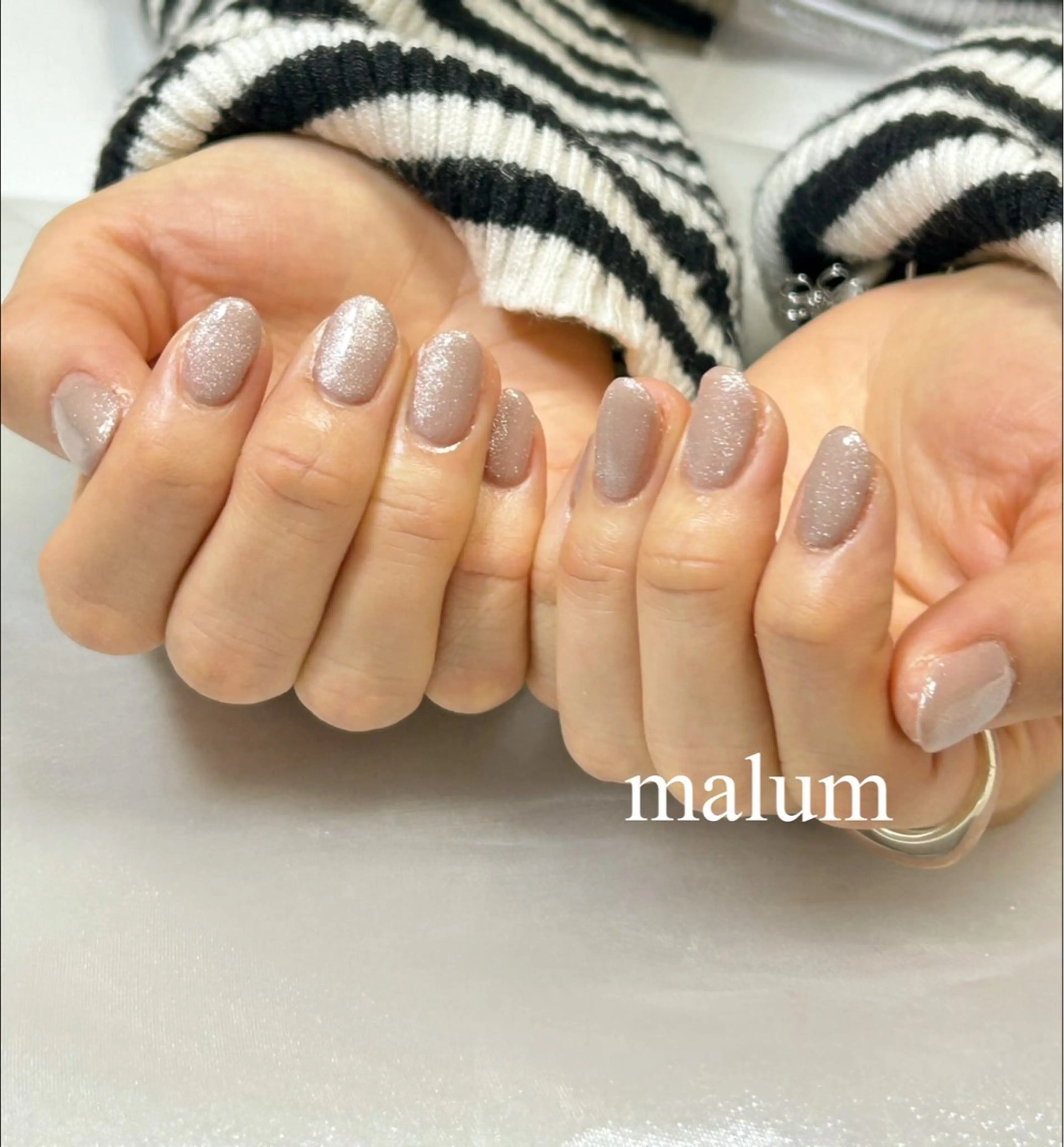 ネイル マグネットネイル ワンカラーネイル ハンドネイル malum nailのネイルデザイン