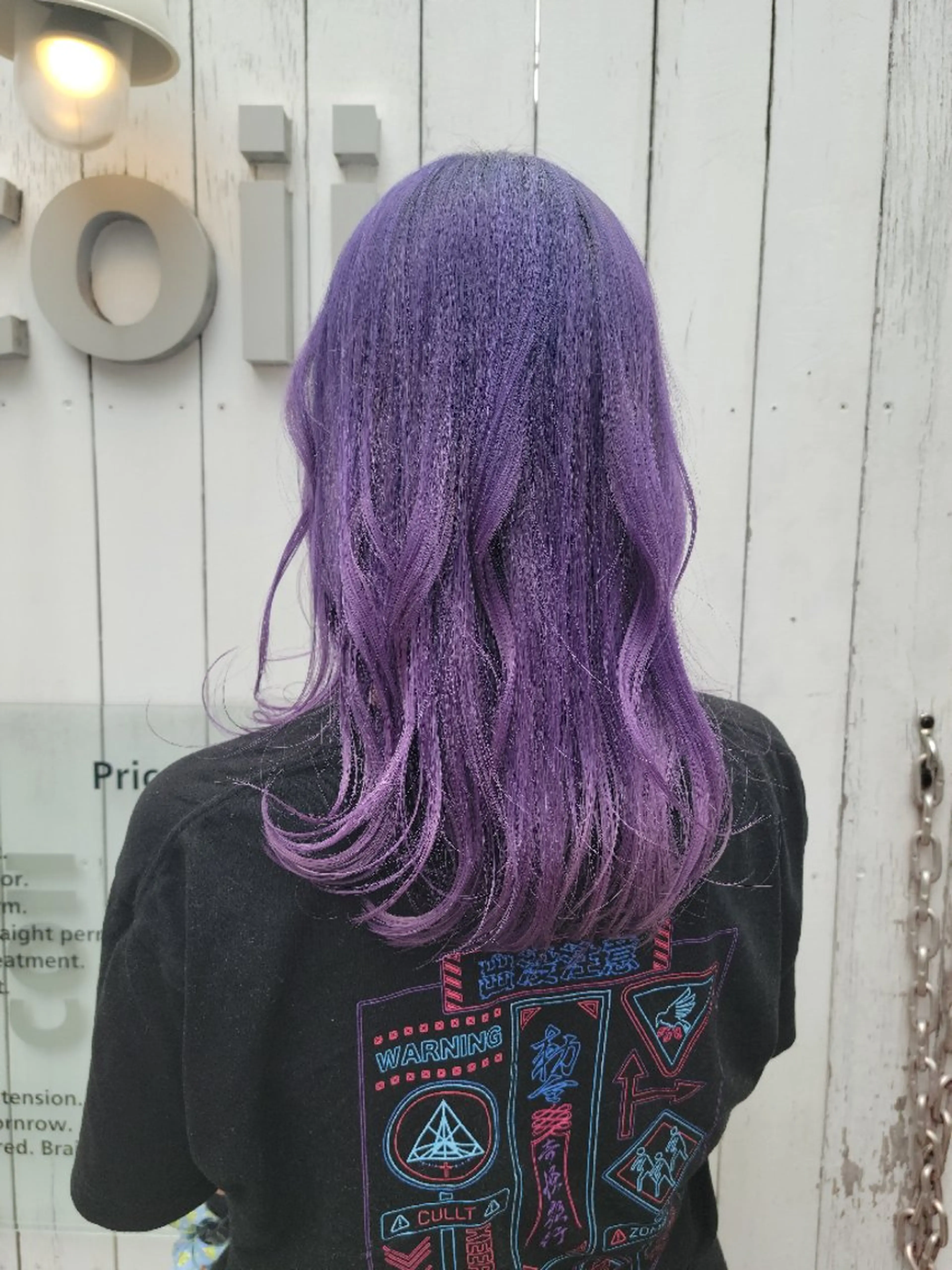 ミディアム カラー ブリーチ パープルカラー coii コイ【原宿/表参道】のヘアスタイル