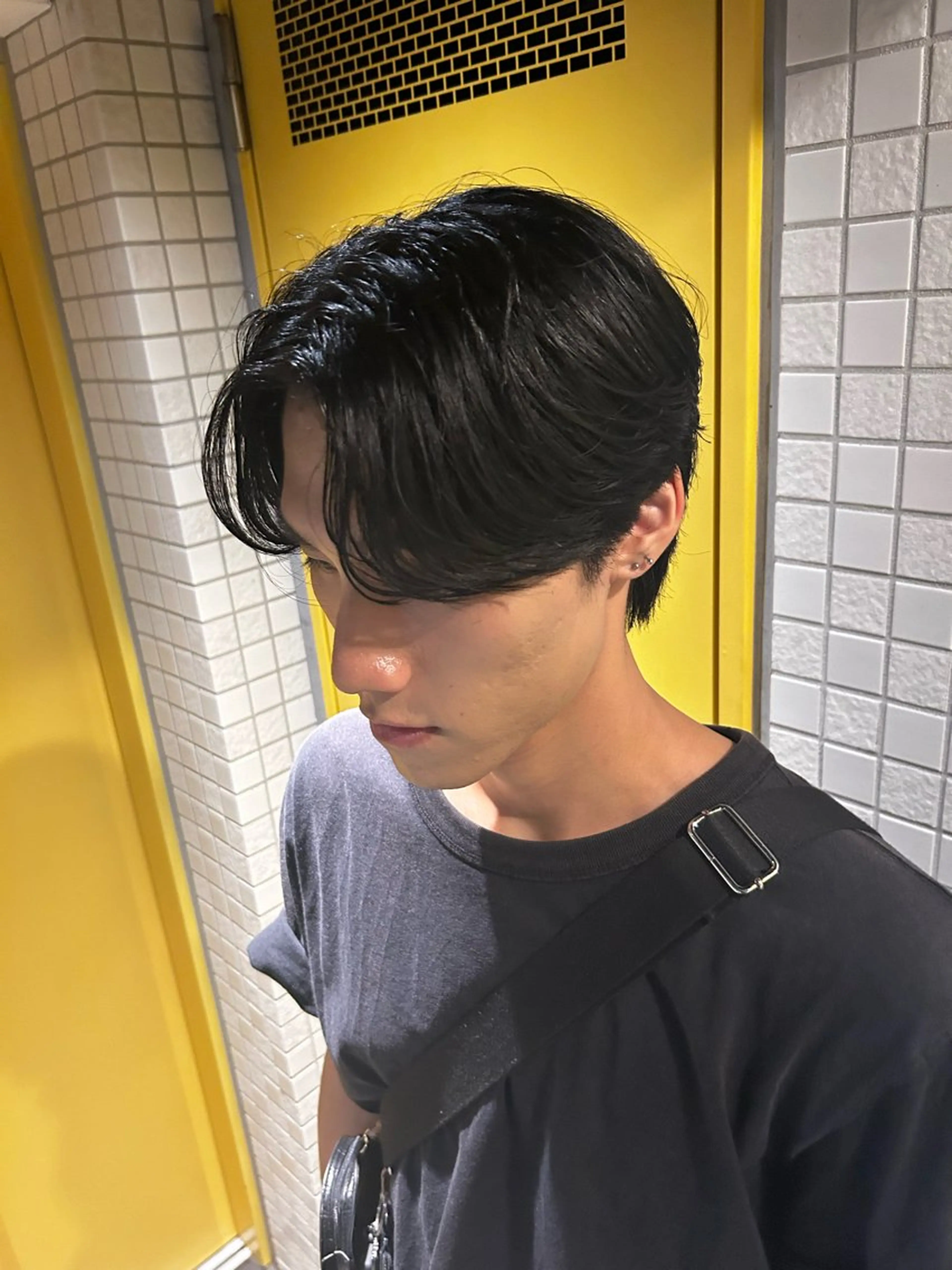 ミディアム メンズ カット メンズパーマ特化 🔥韓国ヘア職人🔥のヘアスタイル