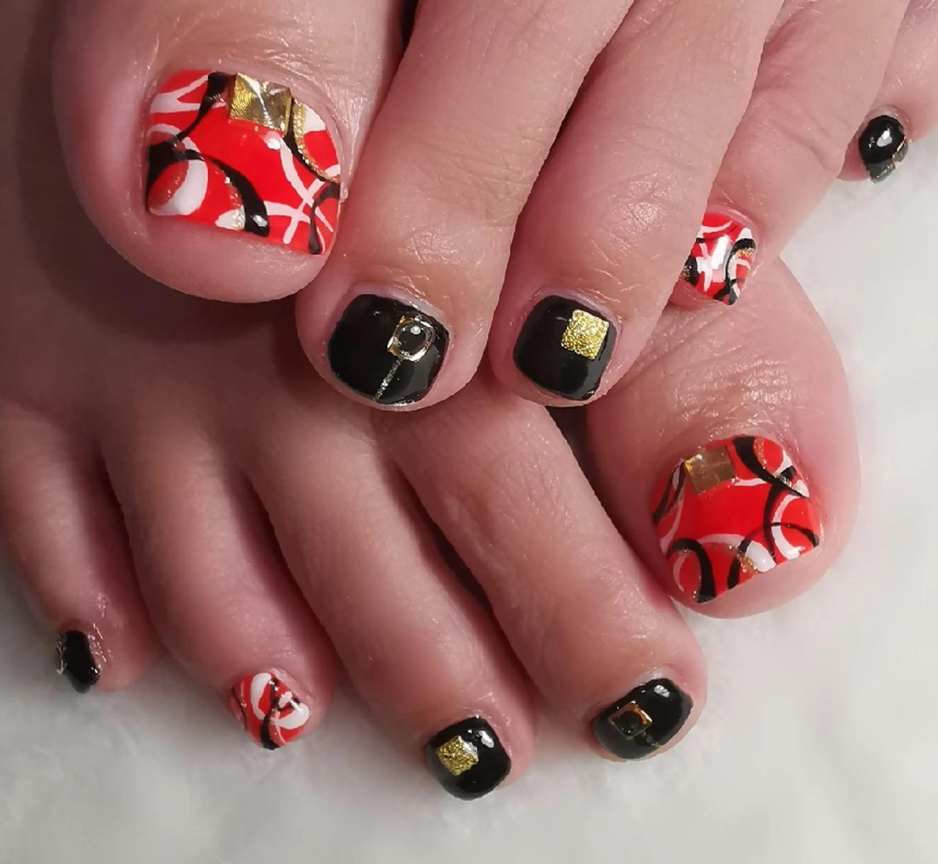 ネイル ハロウィン フットネイル reve あやののネイルデザイン