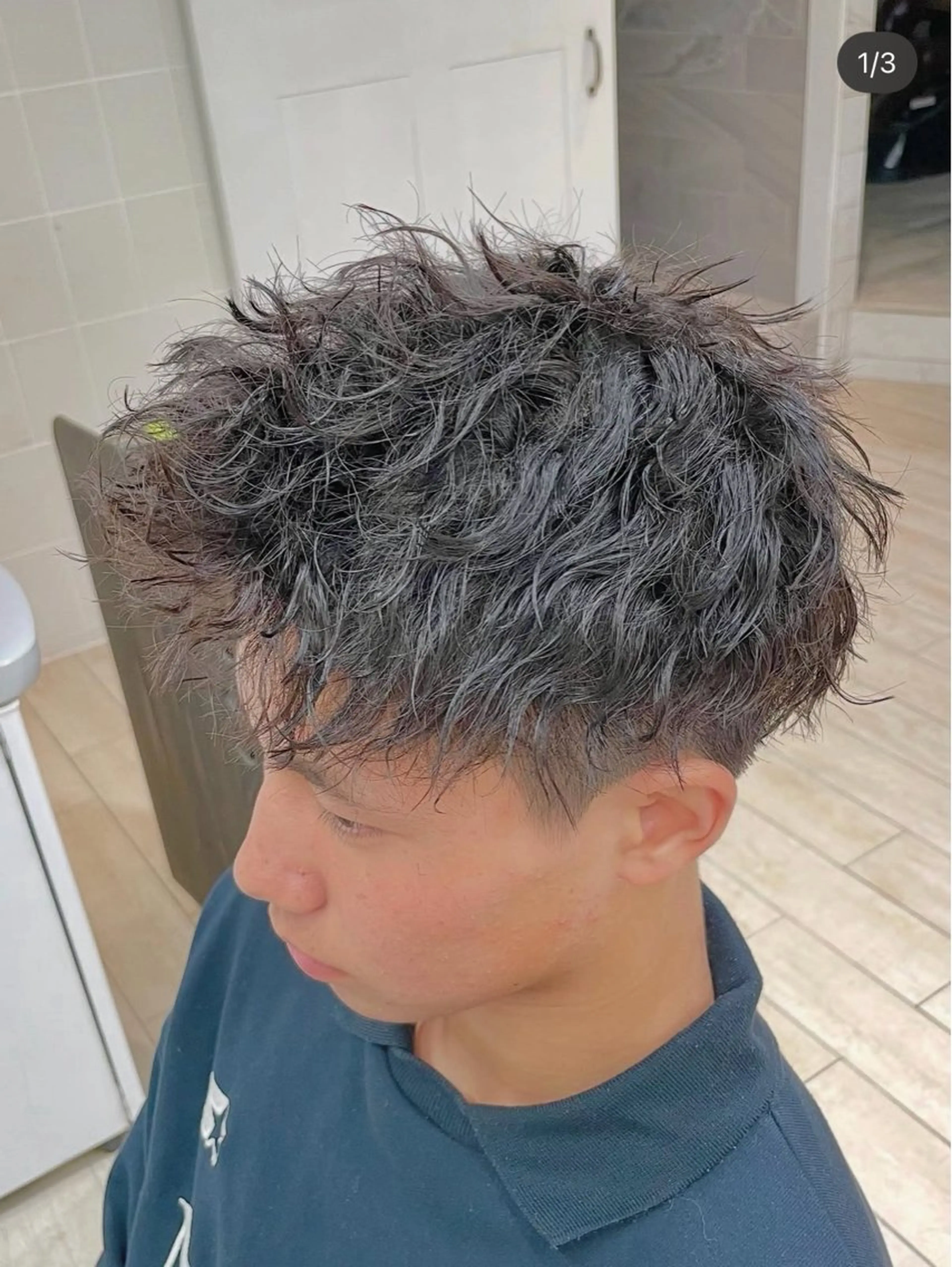 ショート パーマ メンズ カット パーマ 🐝メンズハイライト …Rioのヘアスタイル