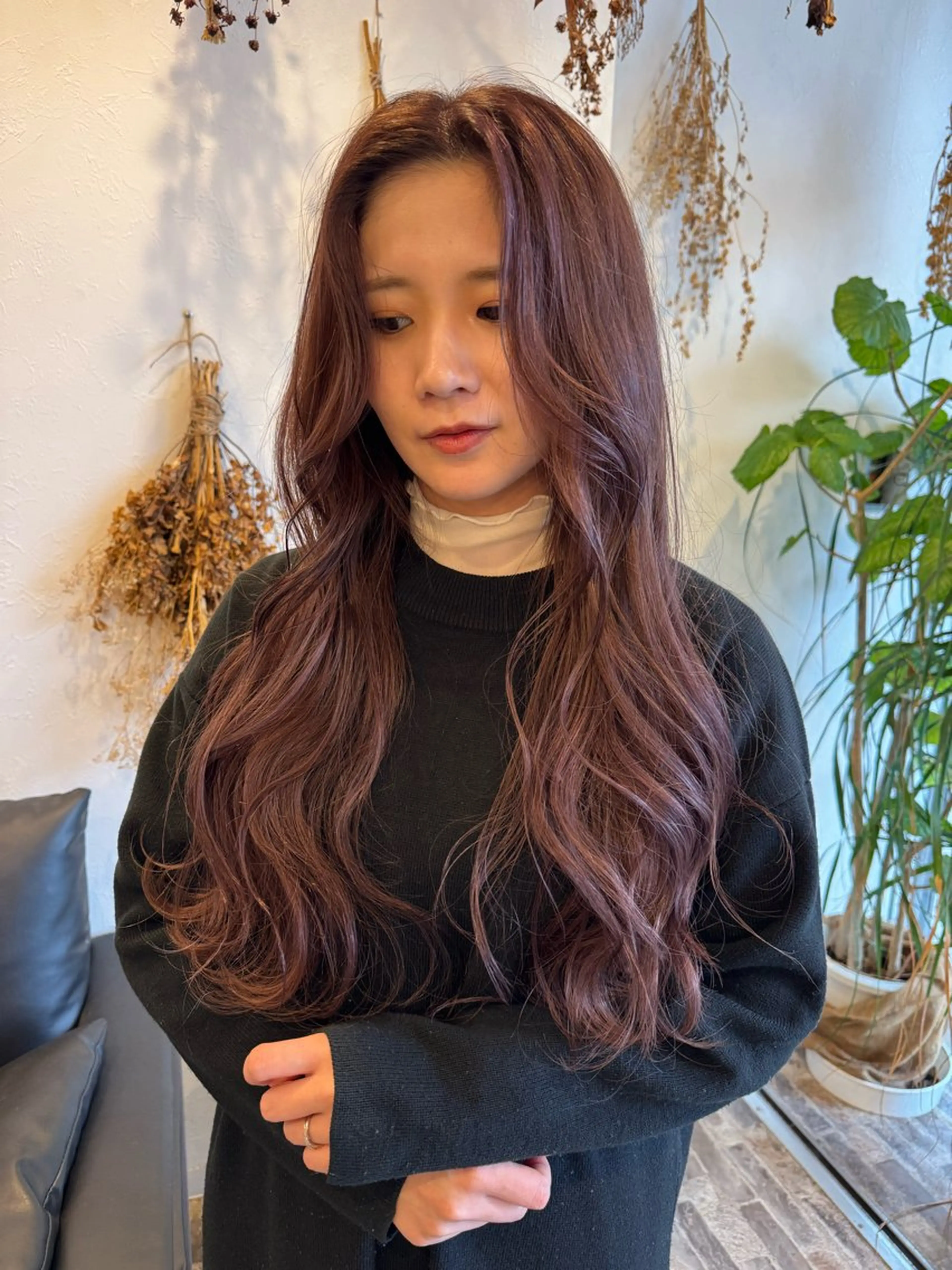 ロング カラー ブリーチ ダブルカラー ラベンダーカラー ラベンダーピンク ブリーチなしカラー ヘアカラー m ā l o.🌷 サカモトマイコのヘアスタイル