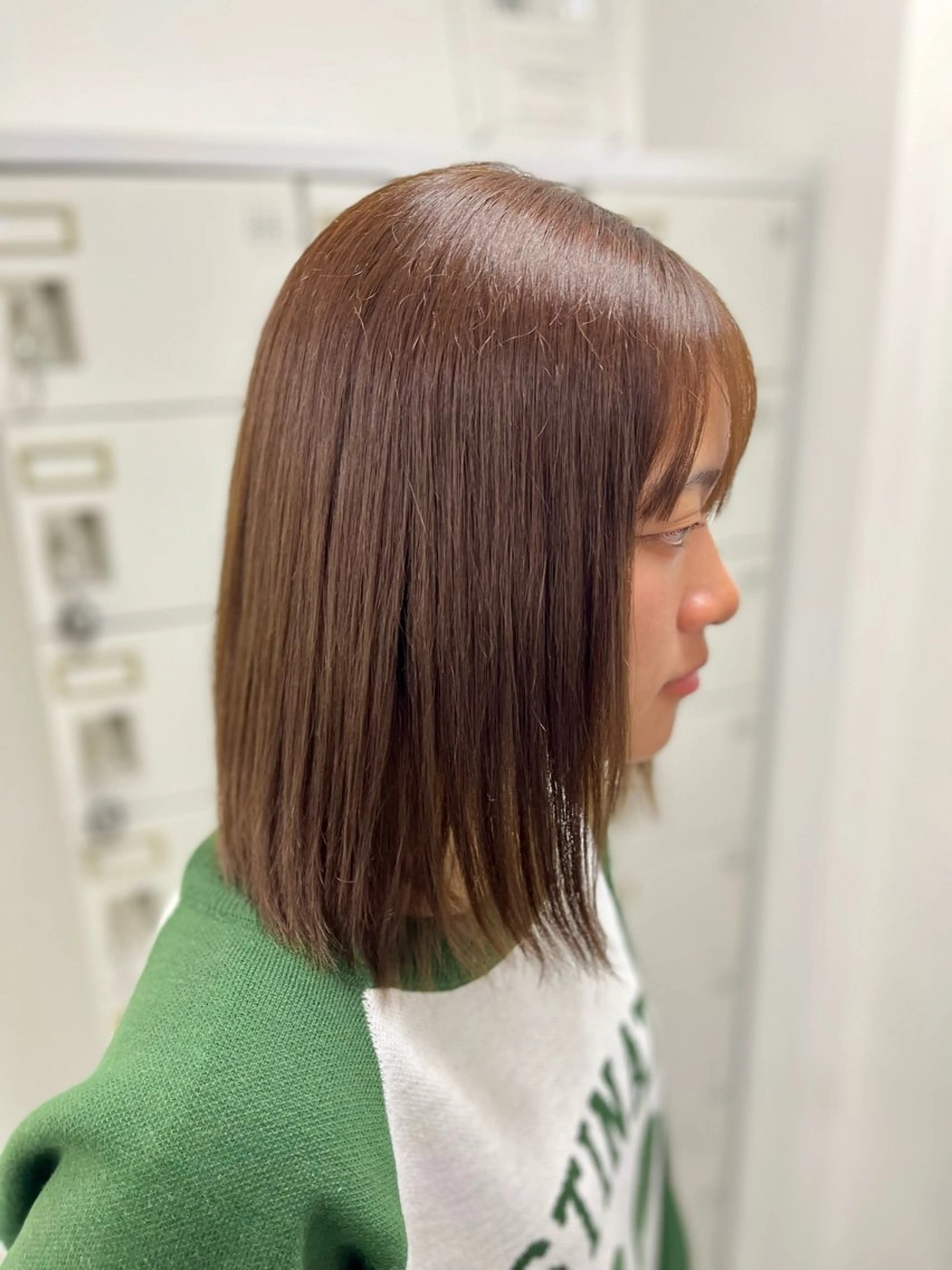 ミディアム カラー 縮毛矯正/ハイトーン /パーマ/前原汐🎐のヘアスタイル