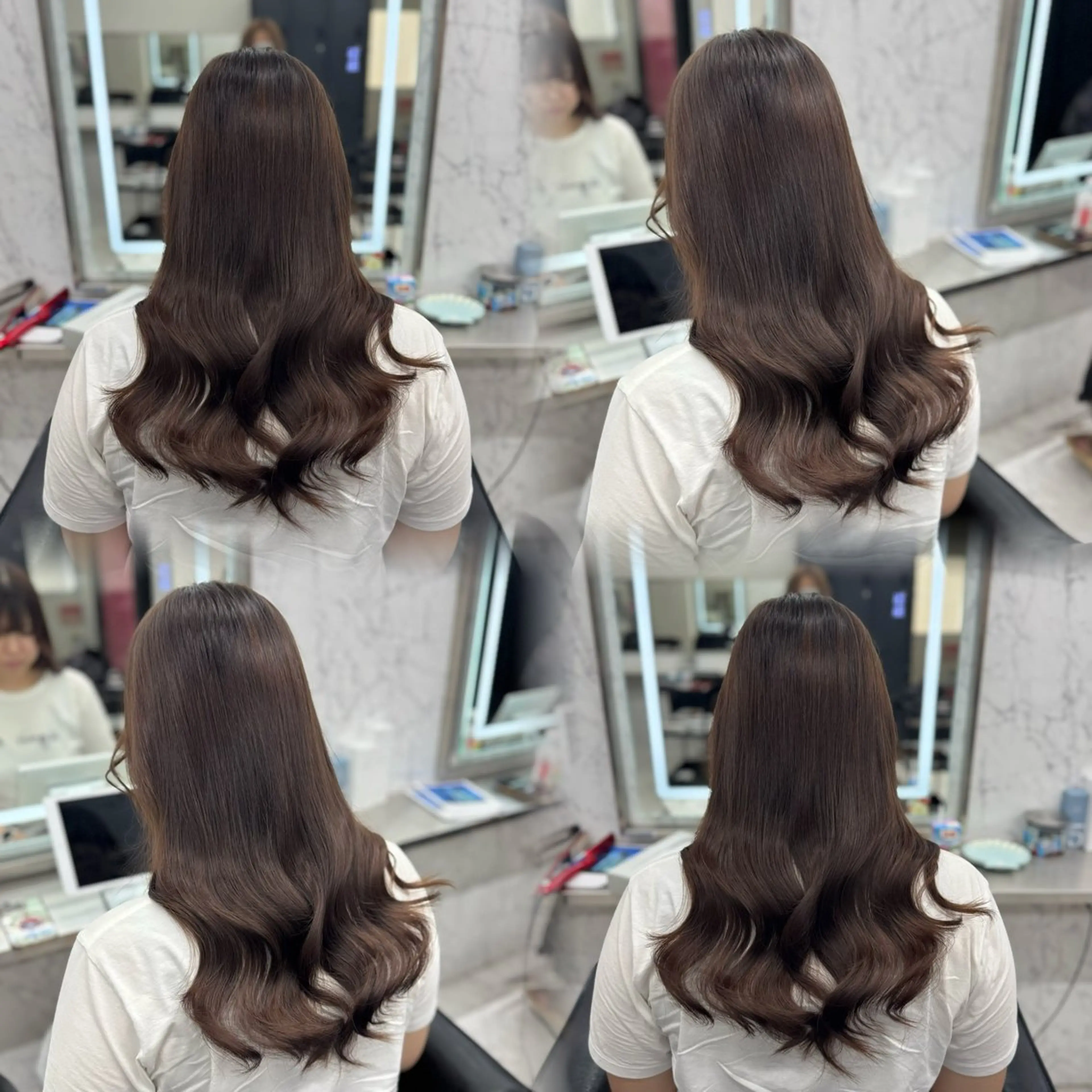 ロング カラー ハイトーンカラー ヨシンモリ 韓国風ヘア JPCY MIRIYAのヘアスタイル